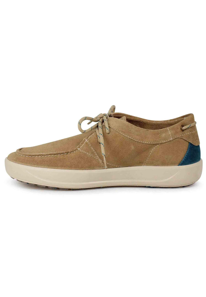 Stringate uomo Bob Cat in camoscio beige con suola in gomma JM3104 023 Jeep 