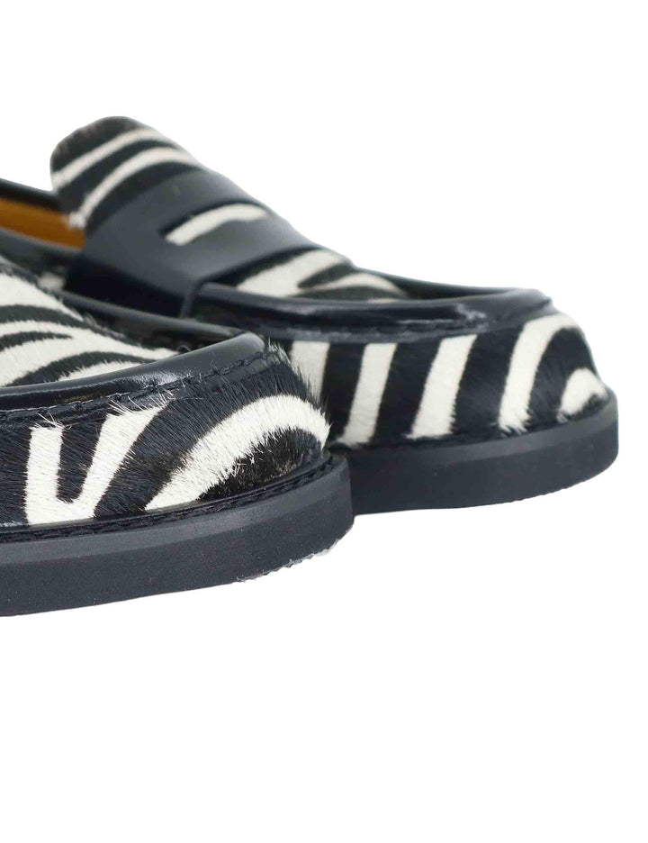 Mocassini donna in pelle nera con suola in gomma e tacco basso SP9711 001 Spatarella 