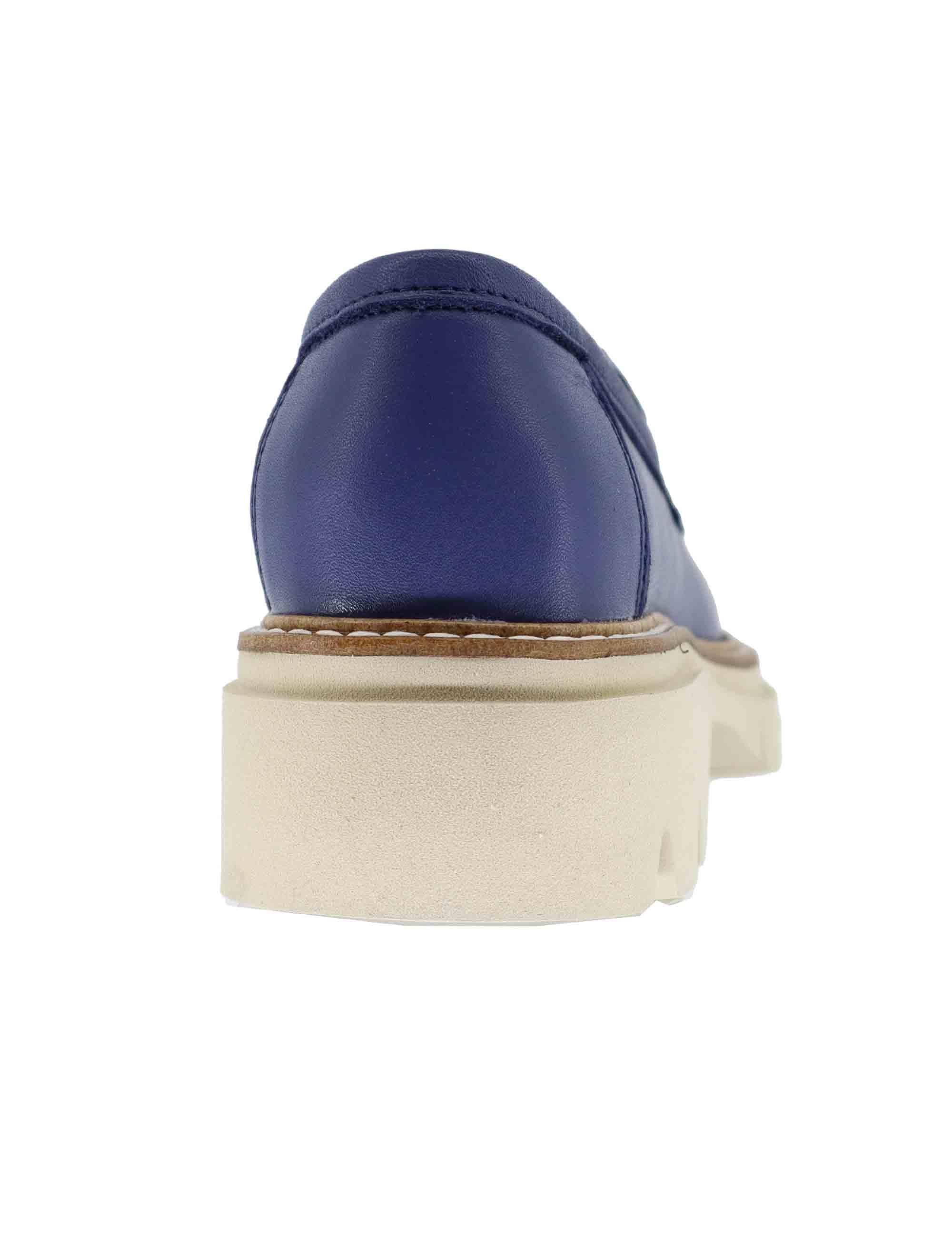 Mocassini donna in pelle blu SP2103 002 Spatarella 