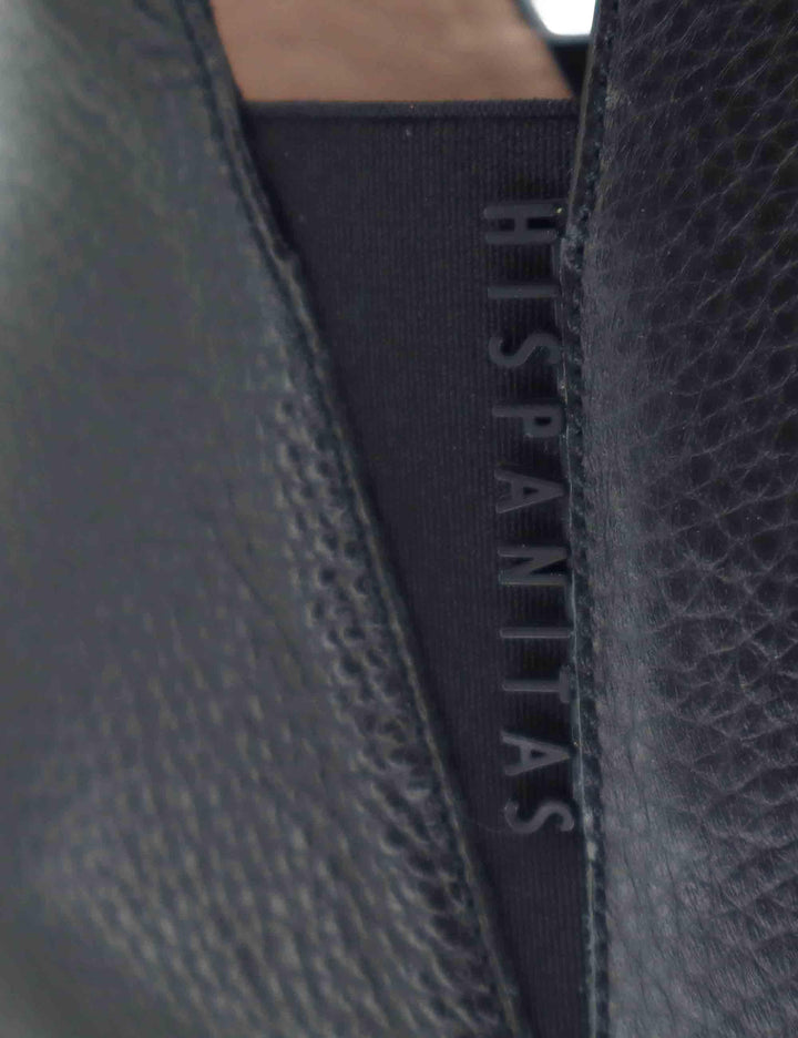 Stivaletti texani donna in pelle nera con elastici laterali PHI254383 C011 Hispanitas 