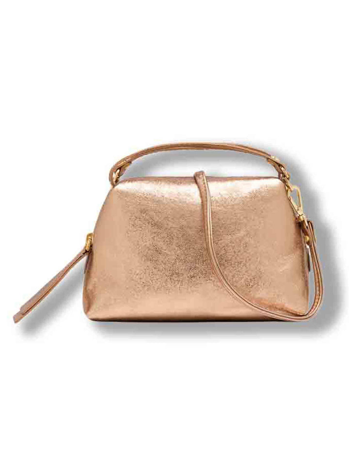 Borse donna Alifa in pelle platino con tracolla removibile e doppi manici BS8145 VNCMET 6083 Gianni Chiarini 