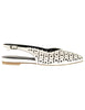 Slingback donna in pelle off white con borchie tacco basso Donna CH2524 003