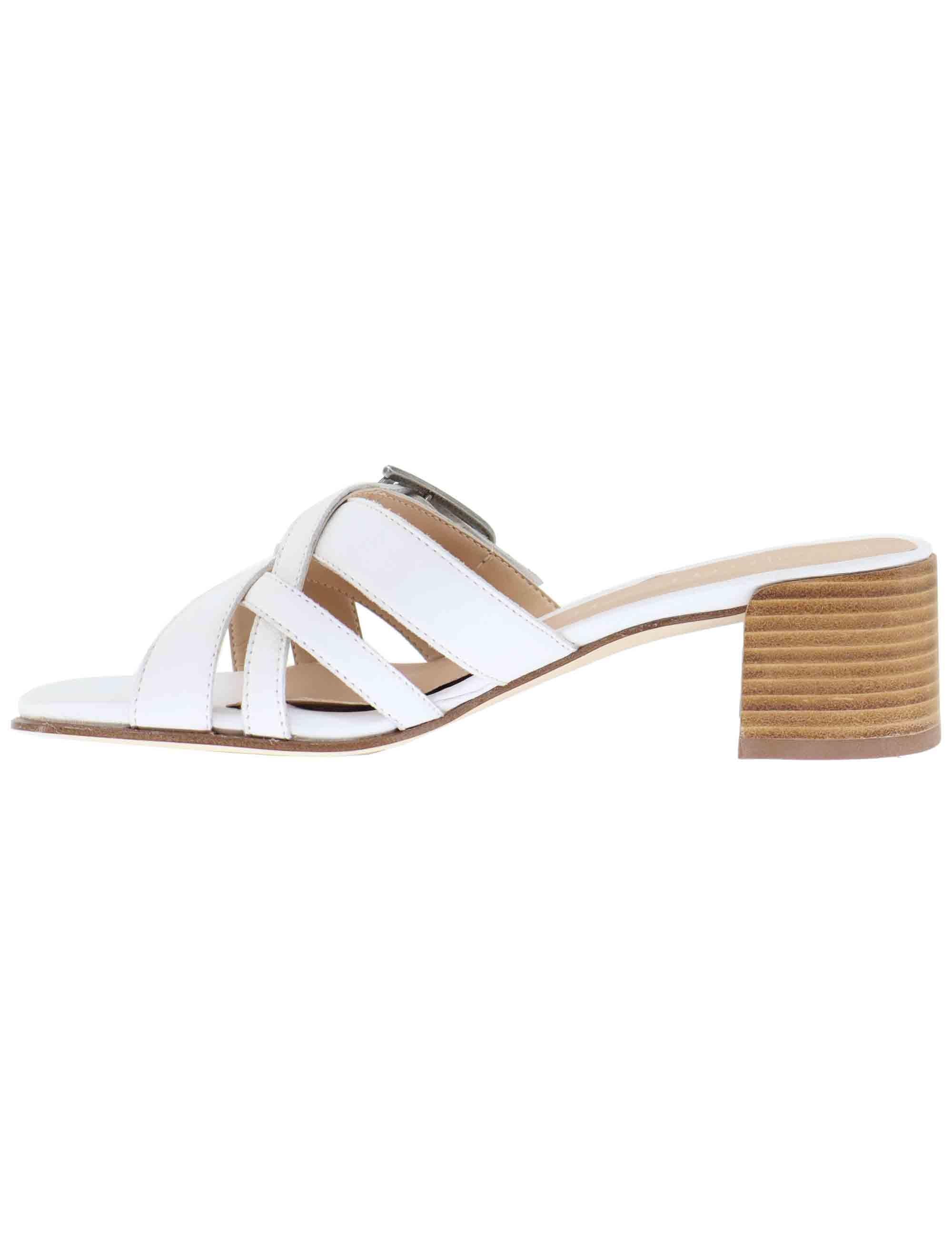 Sandali donna in pelle bianca KYOKO GRA_WHITE Unisa 