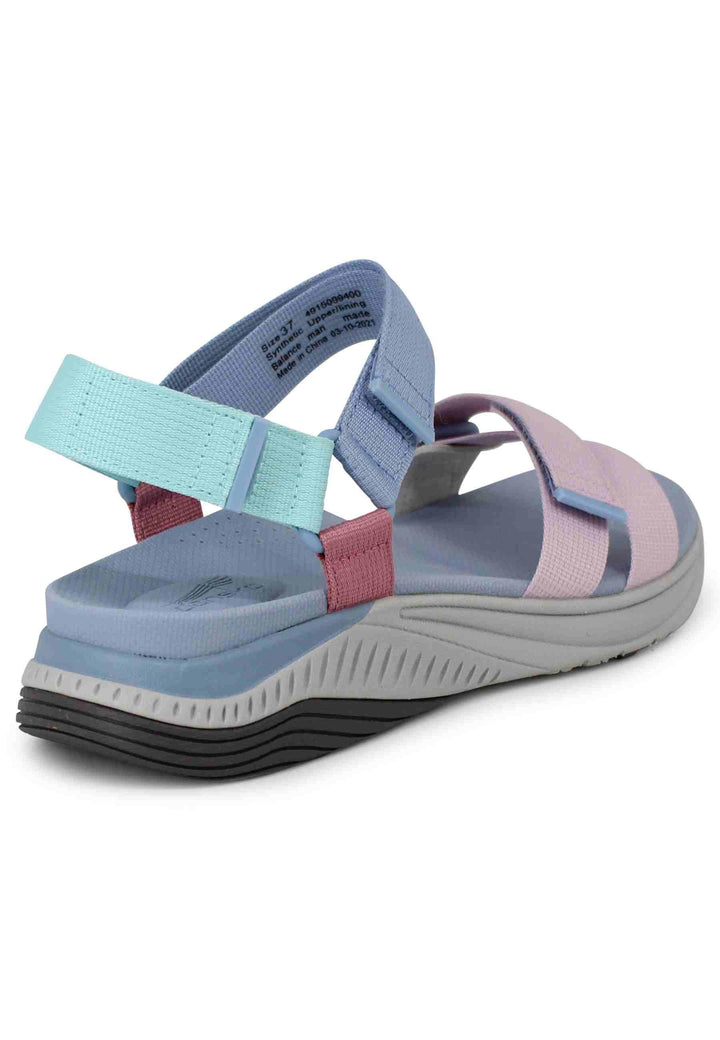 Sandali donna Racquel in tessuto celelste con zeppa in gomma 4915 099400 Dansko 