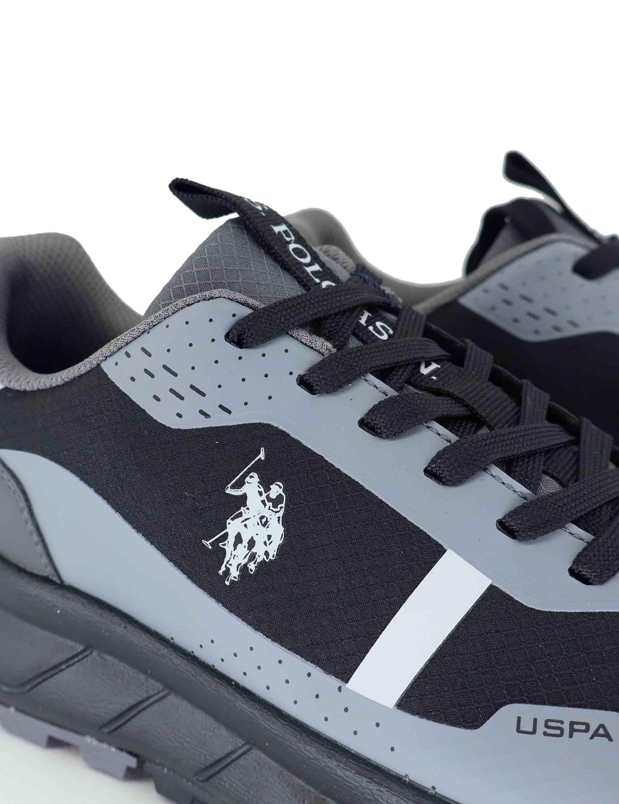 Sneakers uomo in tessuto tecnico nero con suola alta in gomma SETH012A DGR U.S. Polo Assn. 