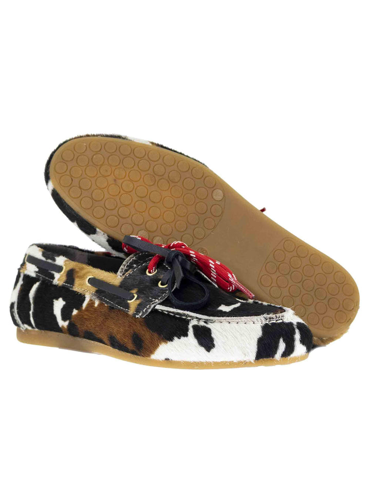 Mocassini donna in cavallino cuoio con suola in gomma bassa SP90 014 Spatarella 