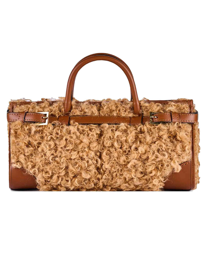 Borse donna in sherling cuoio con riporti in pelle COLETTE M01 Via Mail Bag 