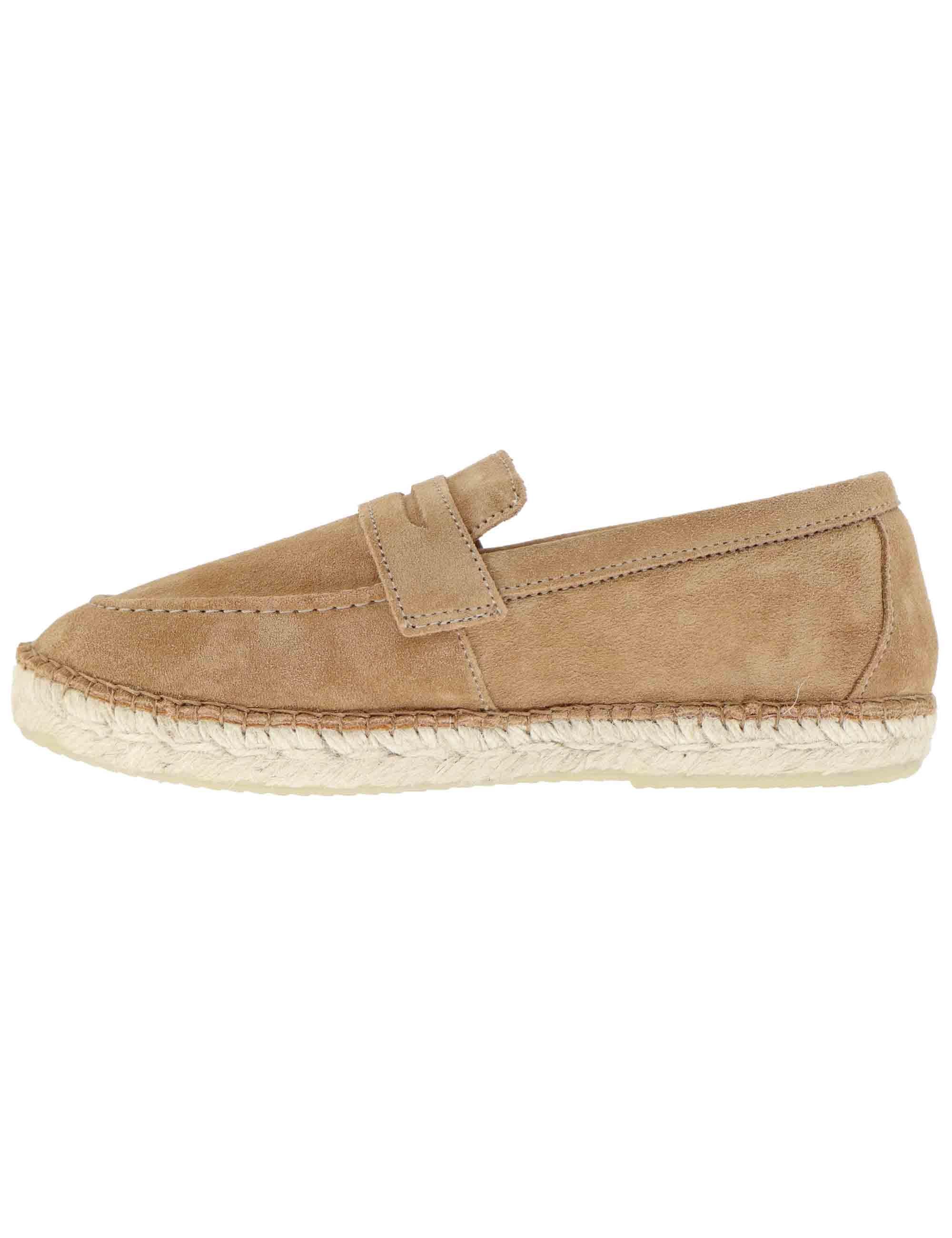 Mocassini espadrillas uomo in camoscio cuoio Benet Camel Toni Pons 