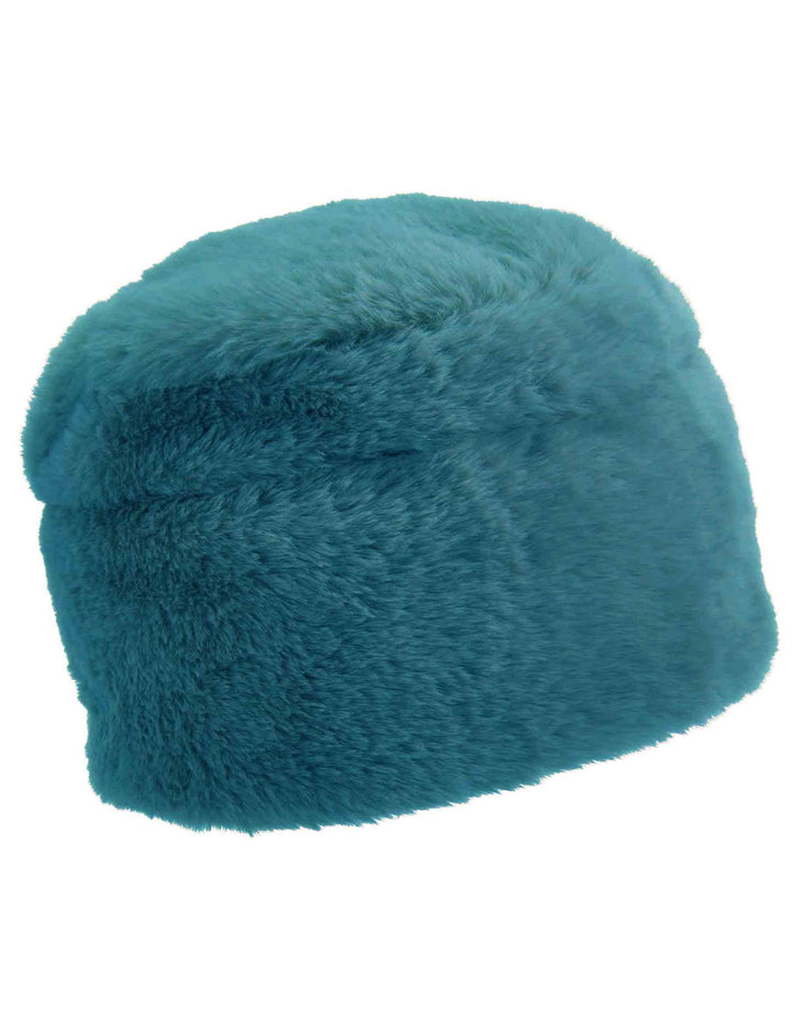 Cappelli donna in eco pelliccia azzurra 018366-00000 67 Seeberger Est 1890 