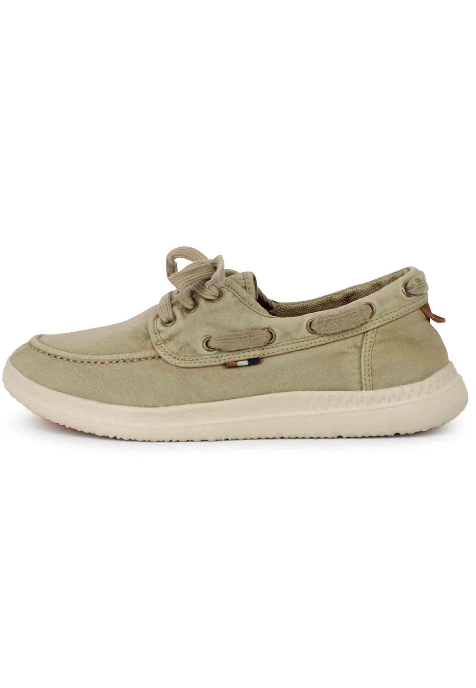 Sneakers uomo Kona Boat in tessuto sabbia con suola in gomma ultra leggera WM31180A 025 Wrangler 