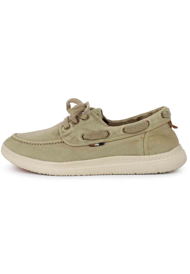 Sneakers uomo Kona Boat in tessuto sabbia con suola in gomma ultra leggera WM31180A 025 Wrangler 