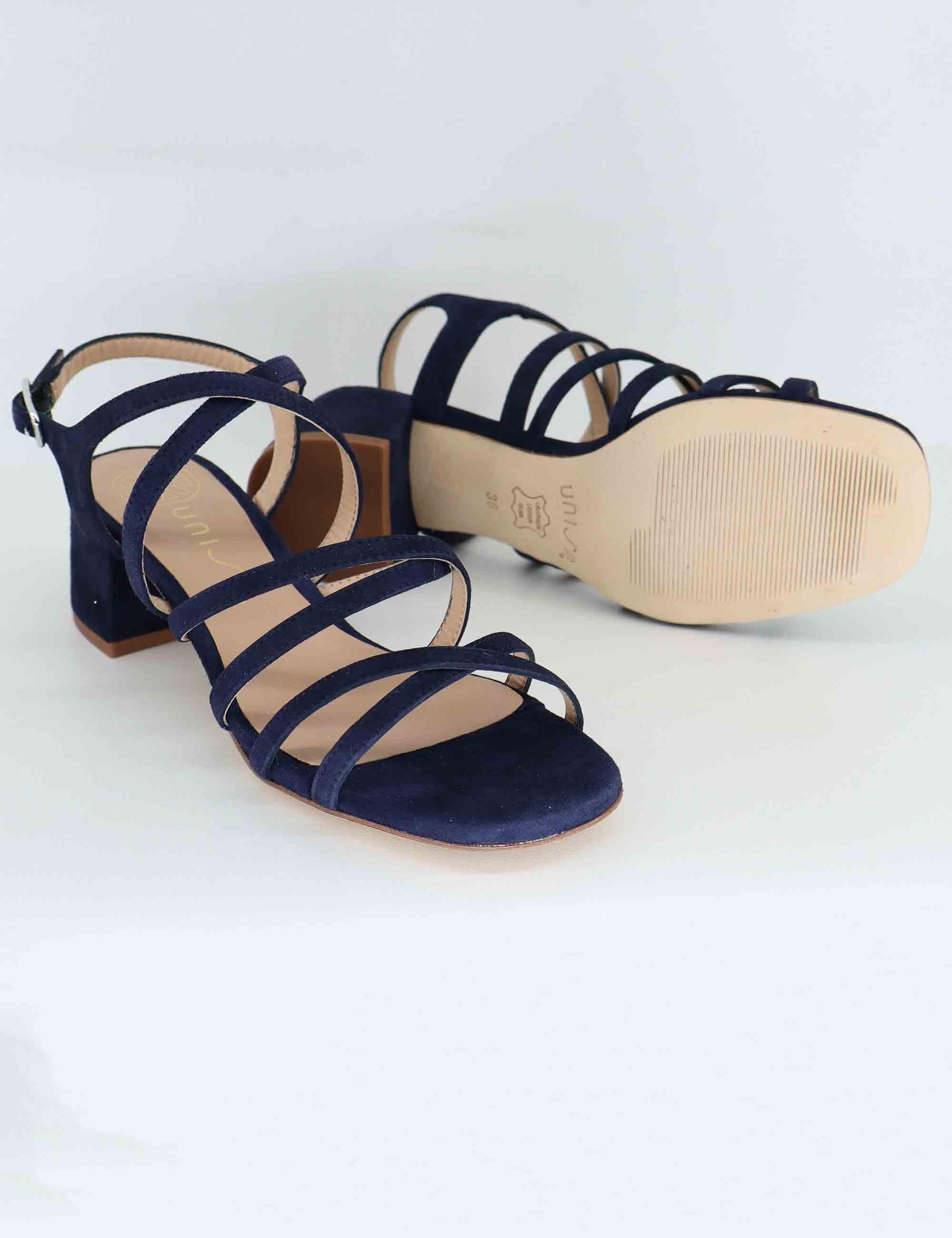 Sandali donna in camoscio blu con cinturino KALIX KS_OCEAN Unisa 