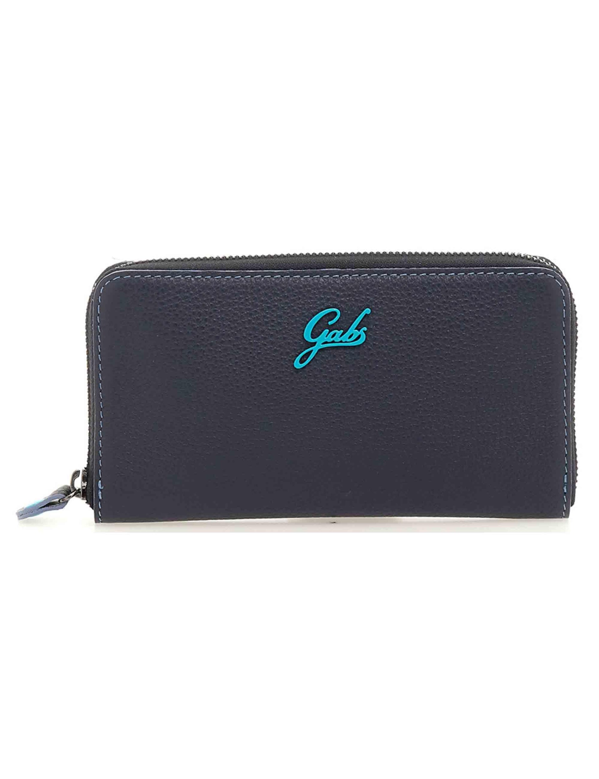 Portafogli donna GMONEY17 in pelle blu con logo G000140ND X1882 C3001 Gabs 