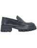 Women's Black Leather Loafers SP1205 001