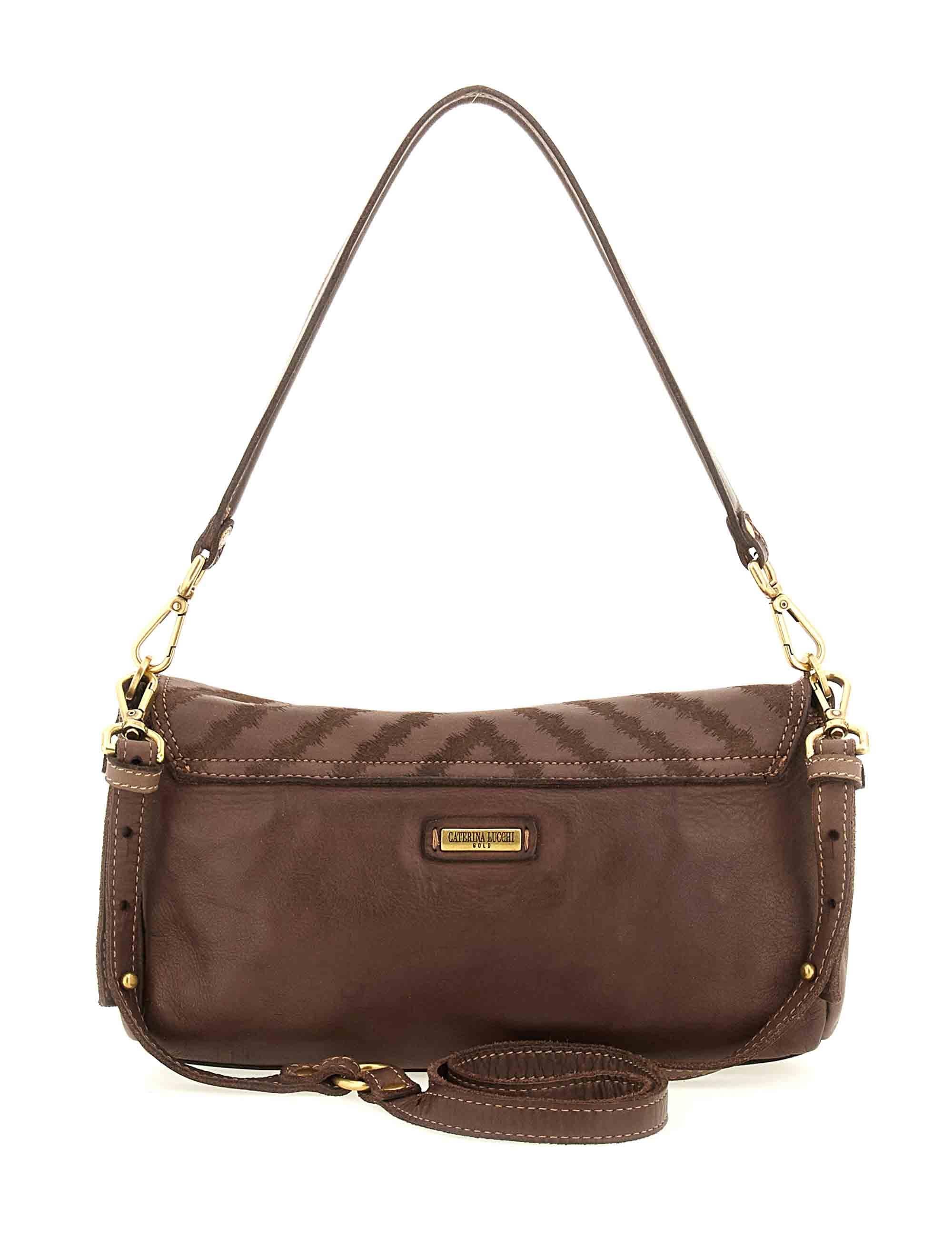 Borse baguette Maria in pelle marrone laserata Donna L012730ND X2913 C1501
