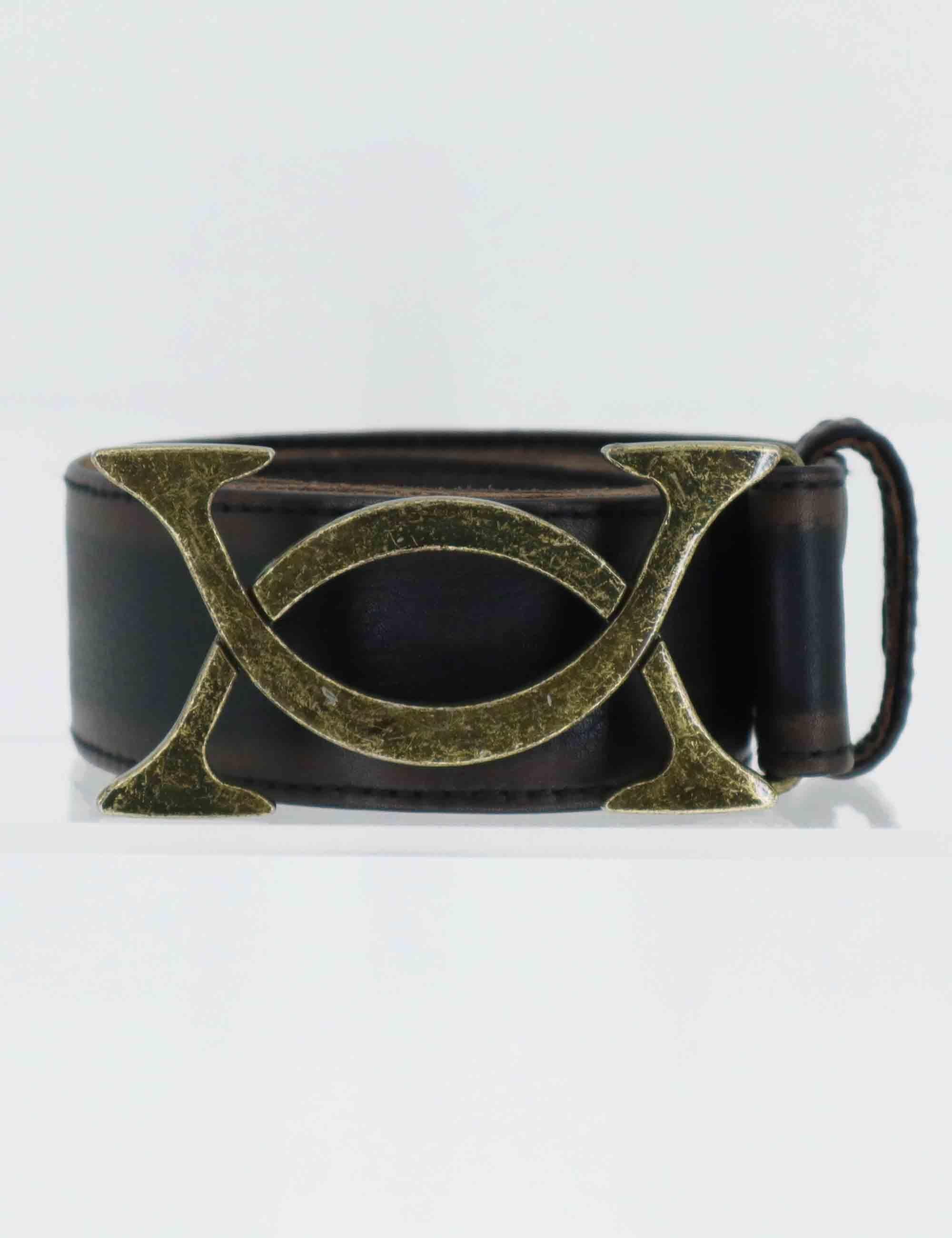 Cinture Buckle Antic in pelle marrone RBE 9507 349 Rehard 