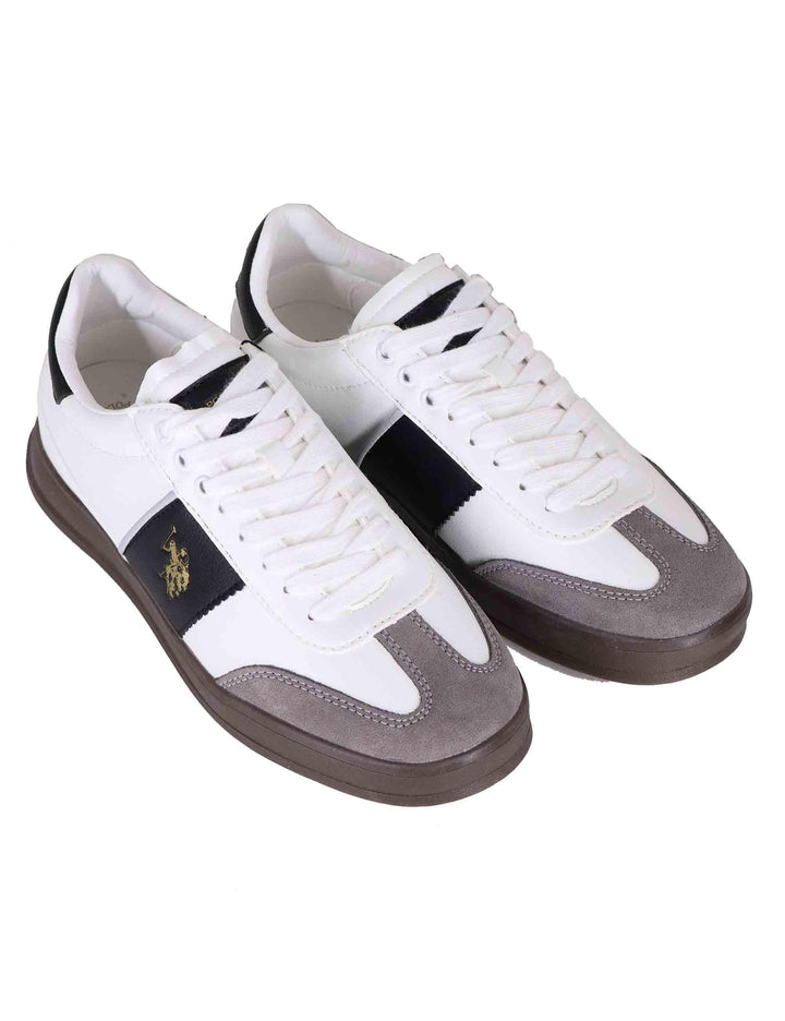 Sneakers uomo in eco pelle bianca CAMPY001M BLK01 U.S. Polo Assn. 