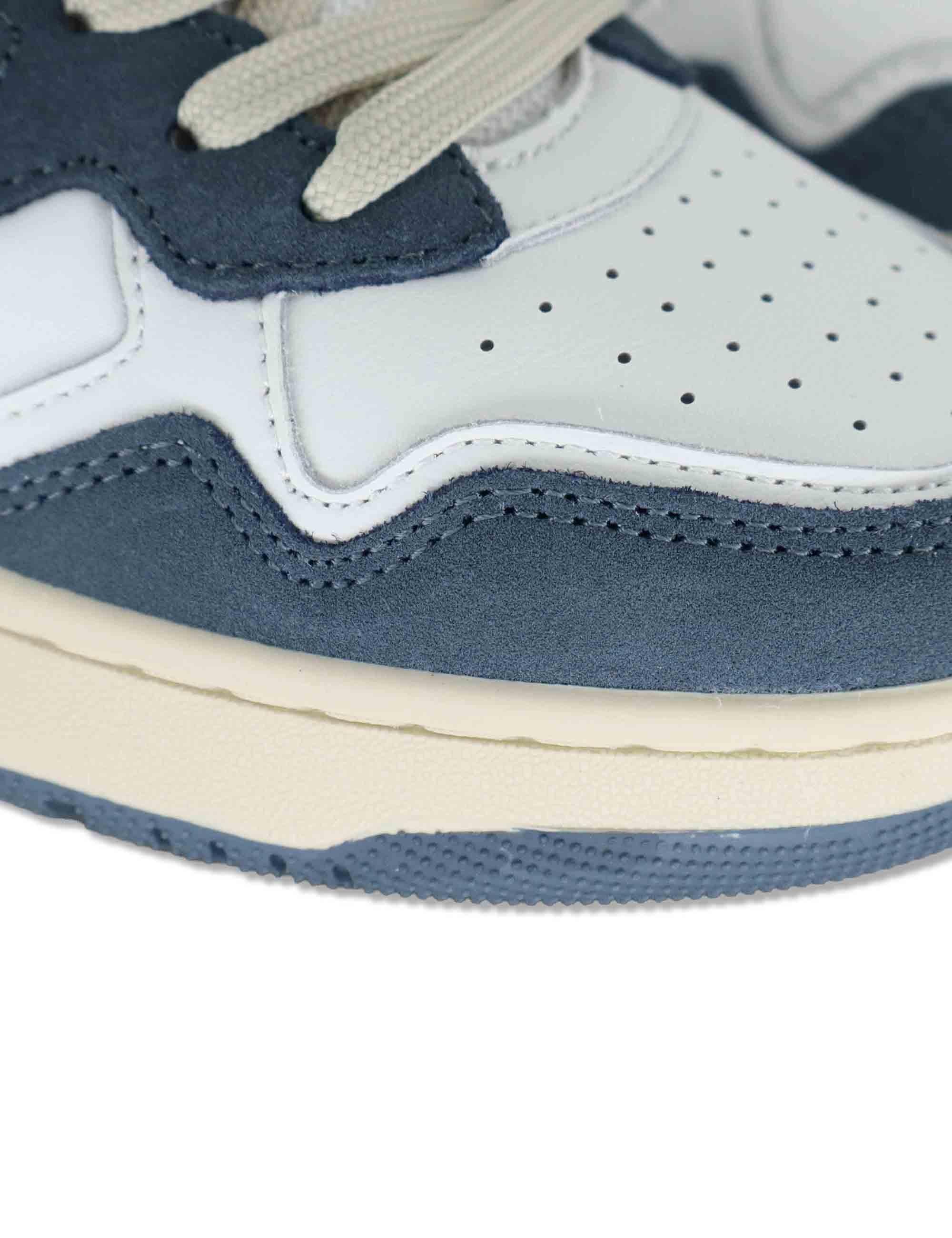 Sneakers uomo Urban in pelle blu con riporti in camoscio 8800128 30_Marino Victoria 