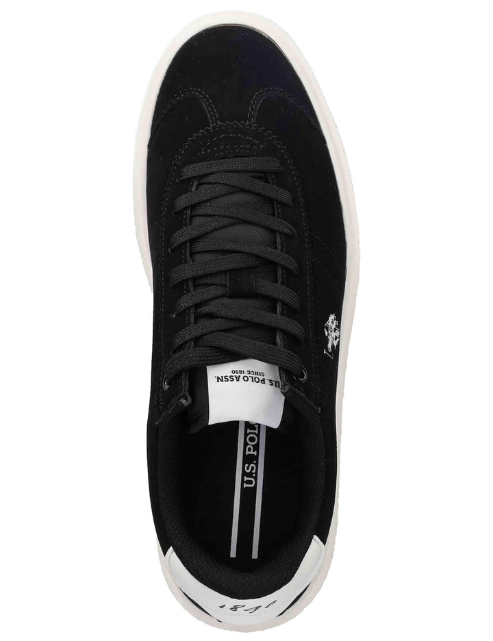 Sneakers donna in eco pelle nera con logo e suola alta in gomma JODY002 BLK U.S. Polo Assn. 