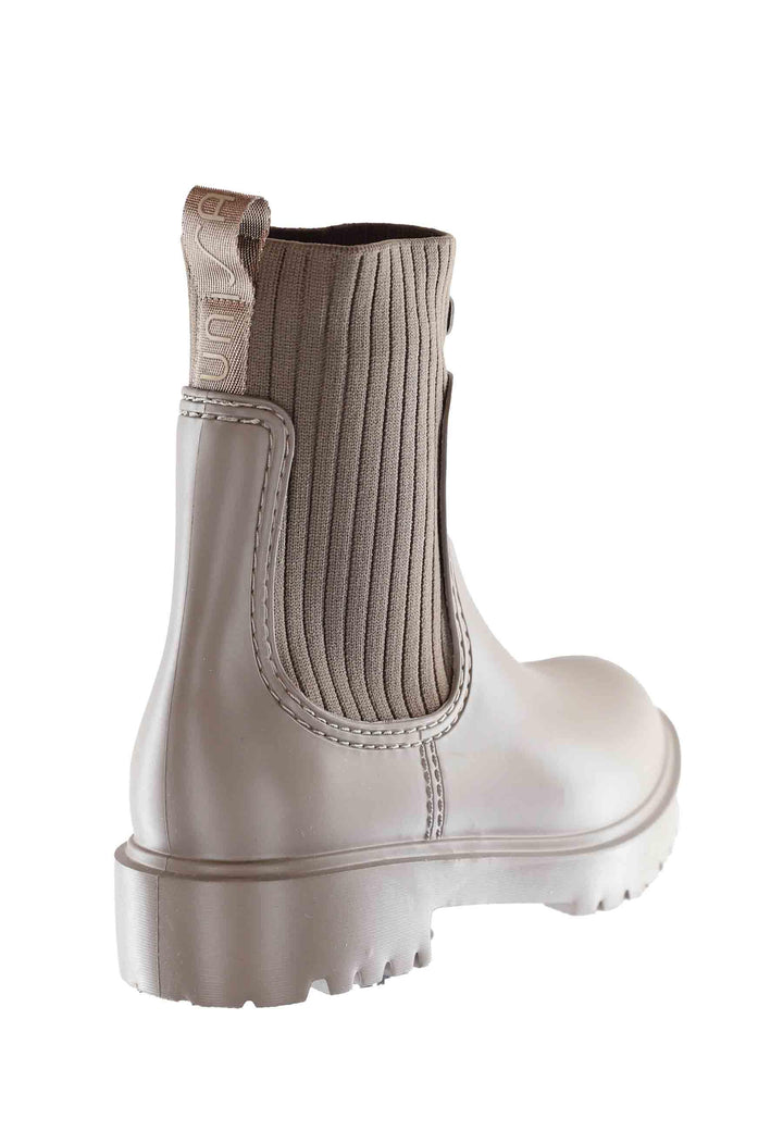Stivaletti pioggia donna in pvc taupe con elastici laterali FAYNAR RIB TOPO CASCO FARRTOPO Unisa 