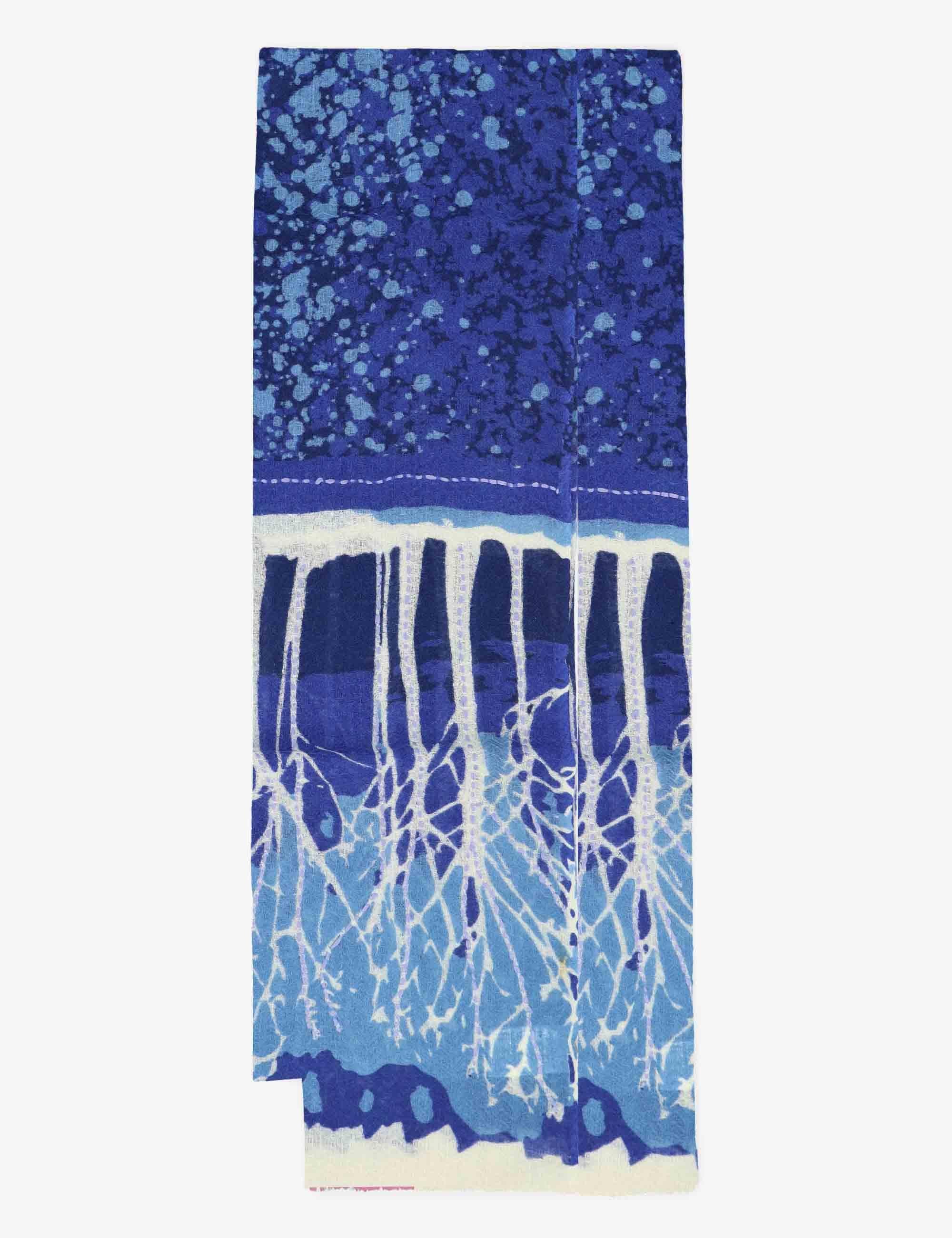 Sciarpe in Misto Seta Blu Donna 61260019 0035