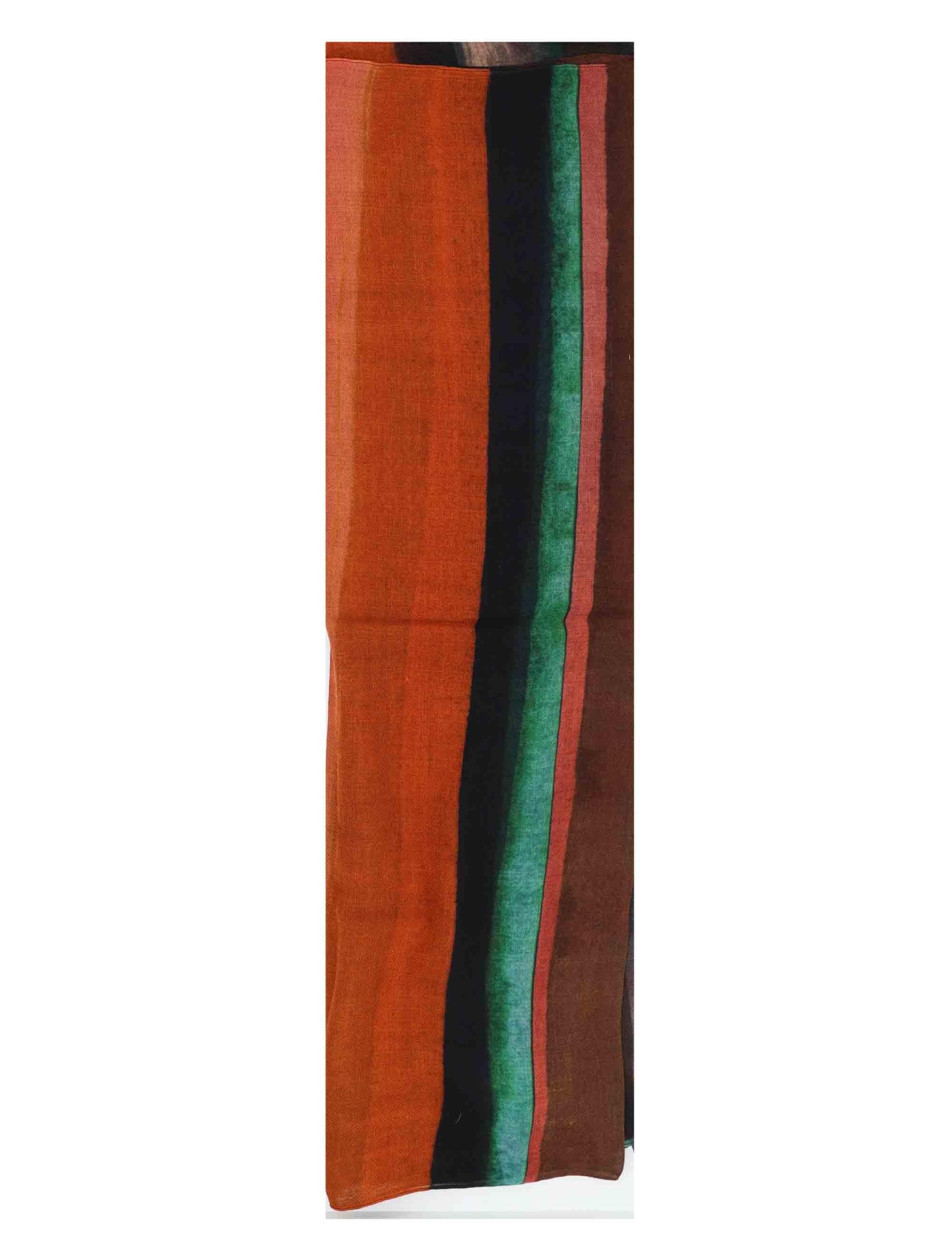 Stole in Seta Marrone a Righe Donna K1319 12016 5