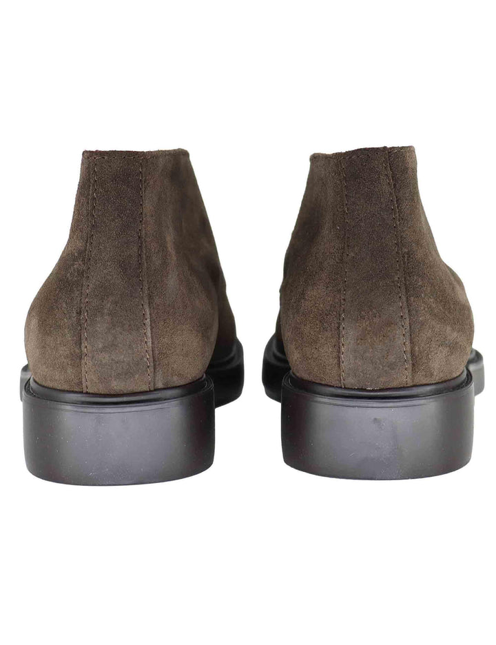 Stivaletti uomo in camoscio marrone con suola in gomma SPDU8070 014 Spatarella 