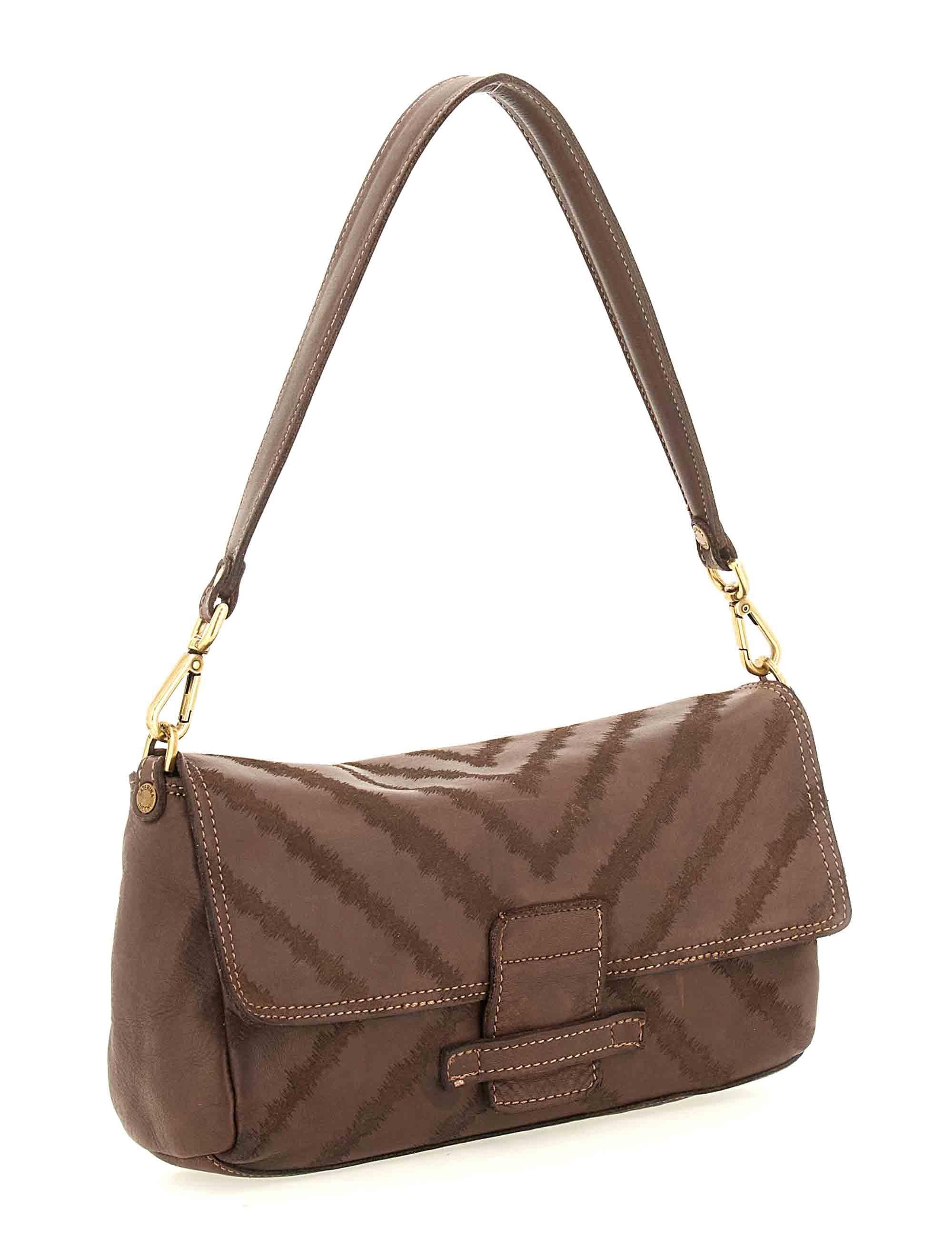 Borse baguette Maria in pelle marrone laserata Donna L012730ND X2913 C1501