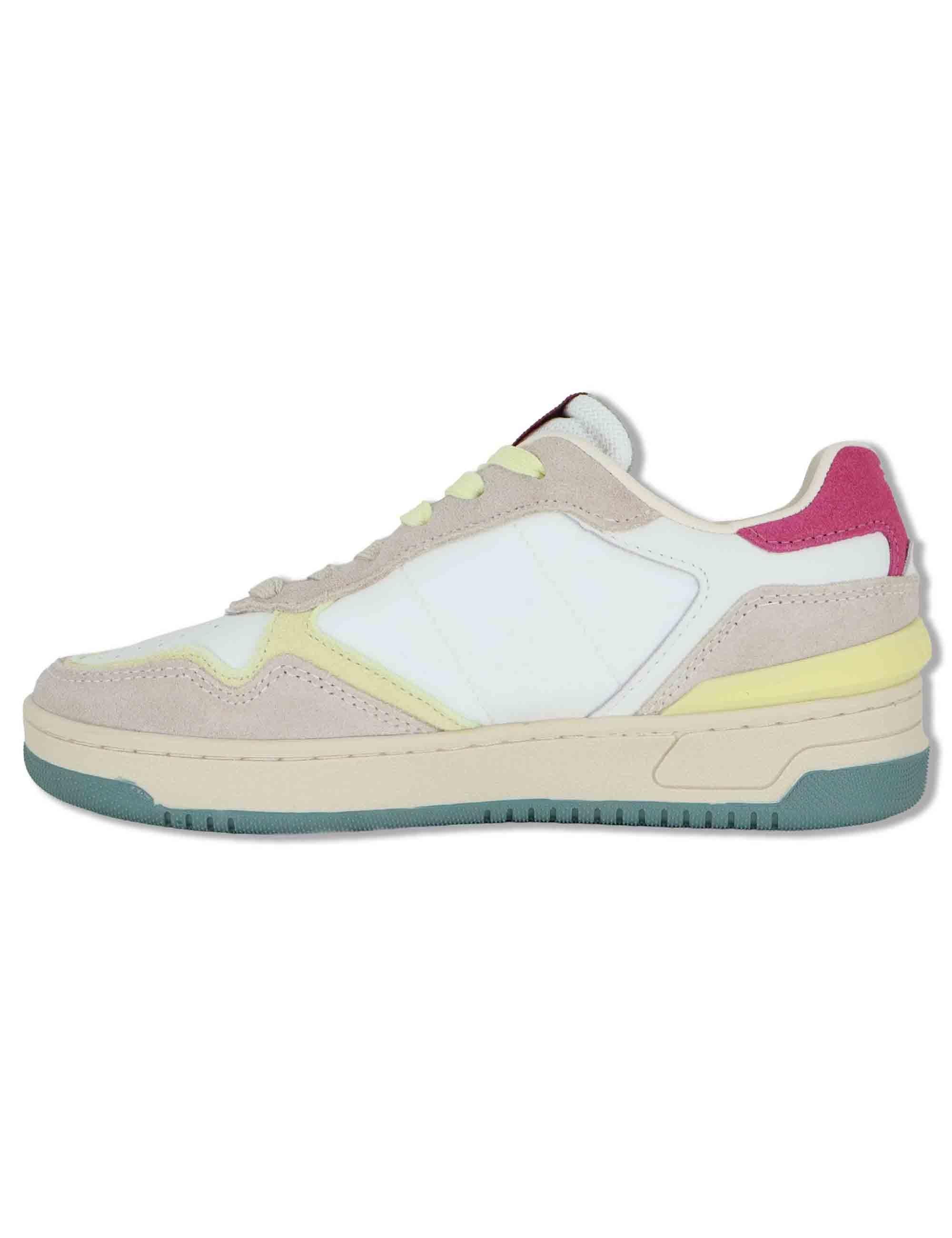 Sneakers donna Uban in pelle beige con camoscio in contrasto 8800128 297_Crema Victoria 