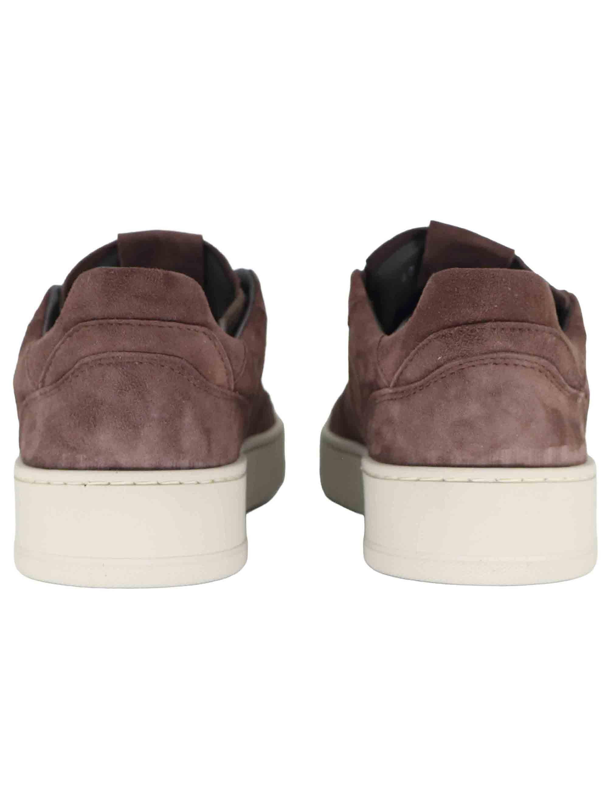 Sneakers uomo in pelle marrone con suola in gomma ultraleggera SPOR5540 014 Spatarella 