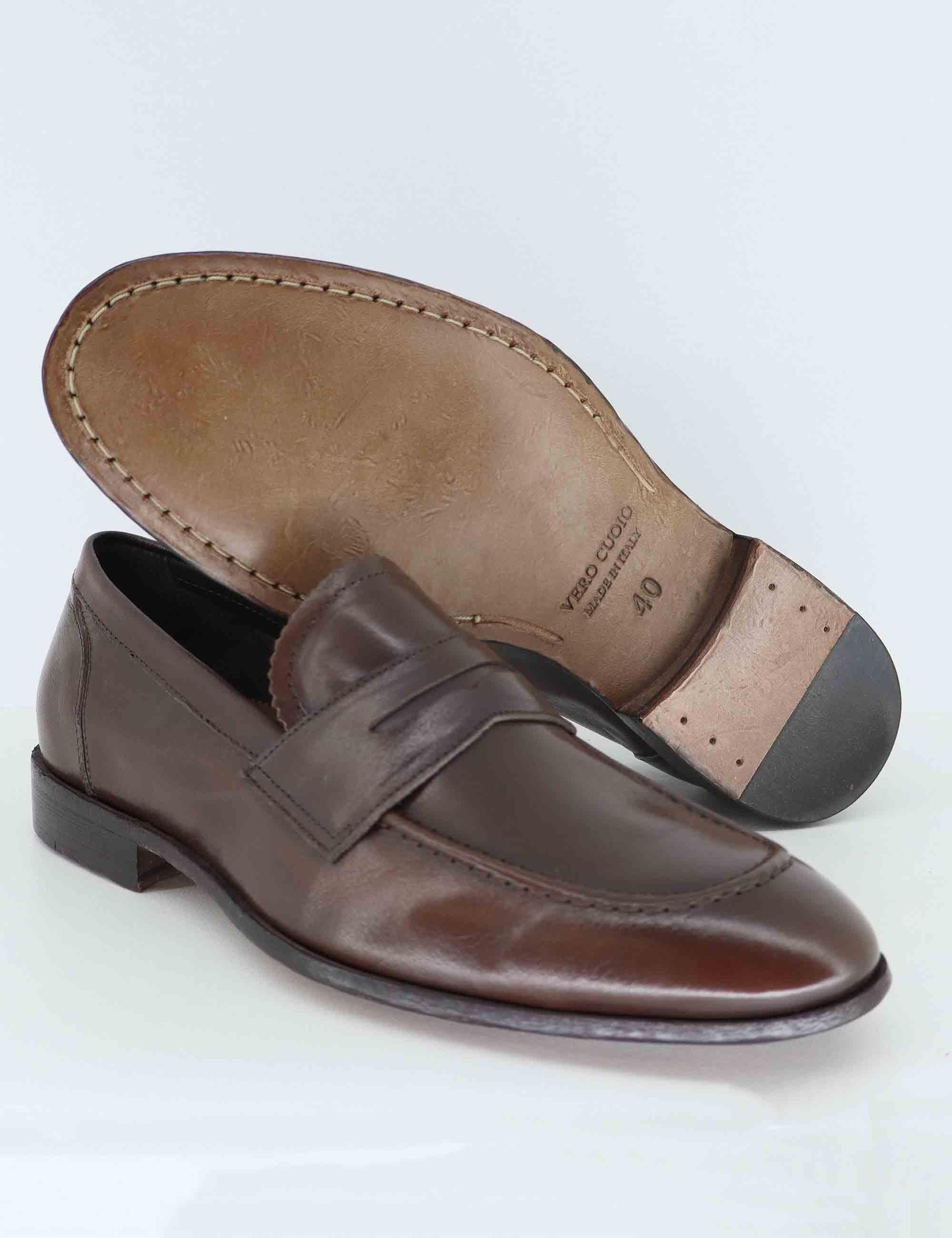 Mocassini uomo in pelle marrone SP6593 014 Spatarella 