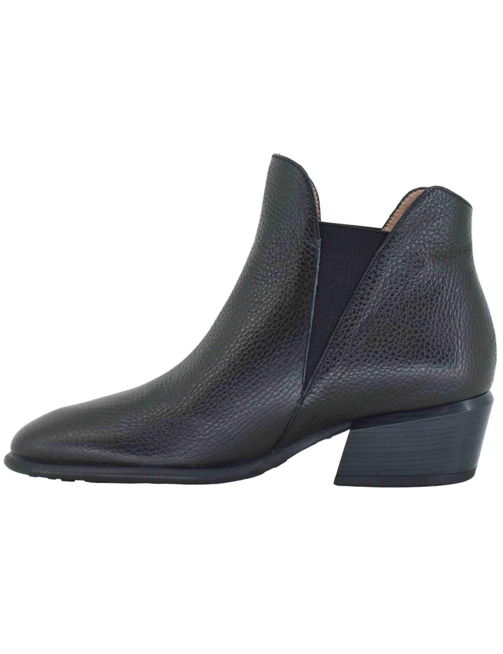 Stivaletti texani donna in pelle nera con elastici laterali PHI254383 C011 Hispanitas 