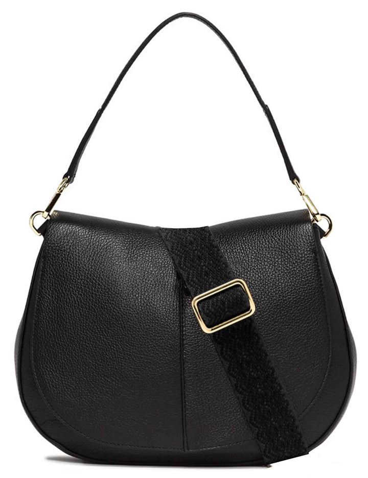 Gianni Chiarini Borse donna Helena Round in pelle martellata nera BS6037 001 COMMGRN-NAOP Gianni Chiarini 