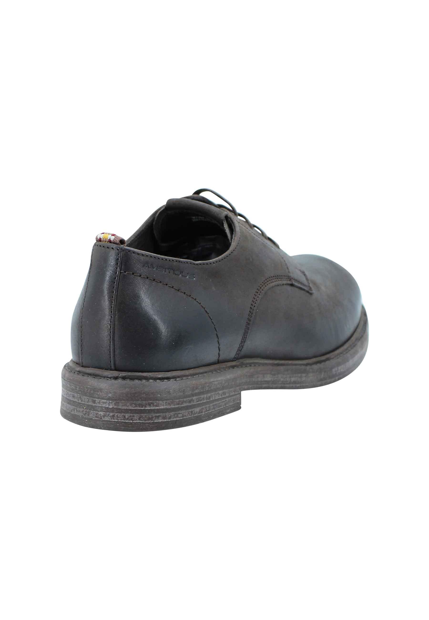 Stringata uomo in pelle marrone suola in gomma e sottopiede memory foam 11071 014 Ambitious 