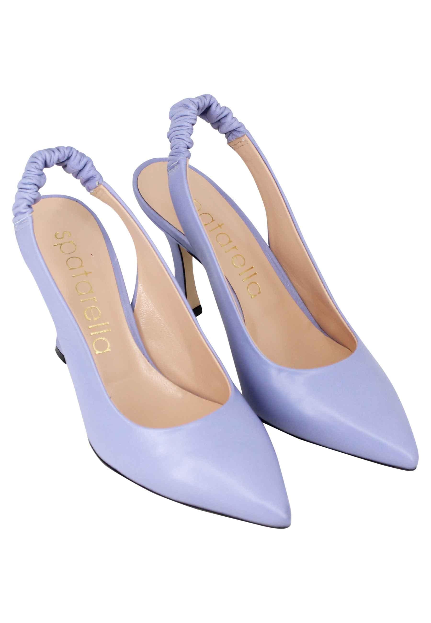 Decollete slingback donna in pelle glicine con tacco alto SP1604 036 Spatarella 