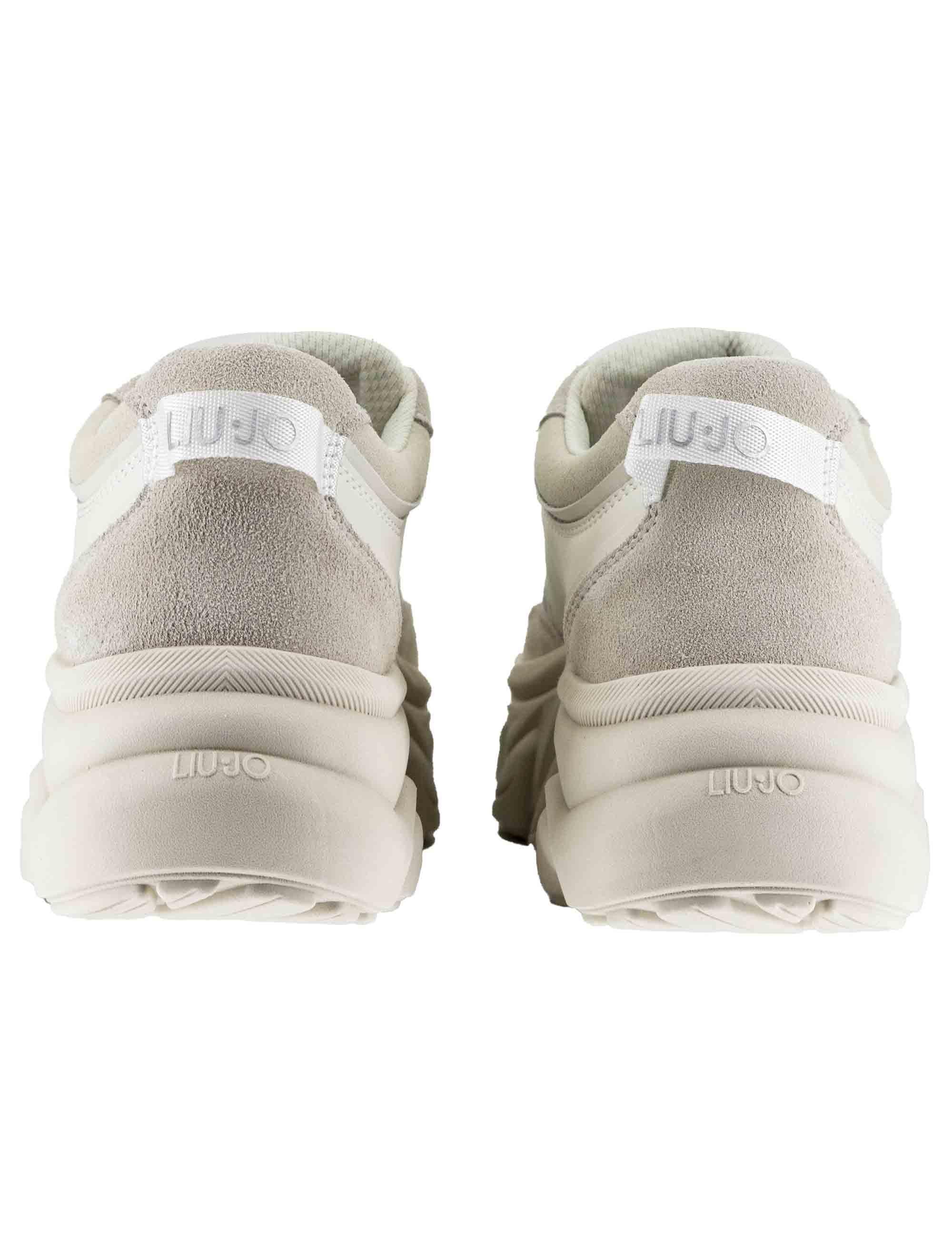 Sneakers donna Steffy 01 in pelle off white con suola alta in gomma 5 cm BF5061P0304S1400 Off White Liu-Jo 