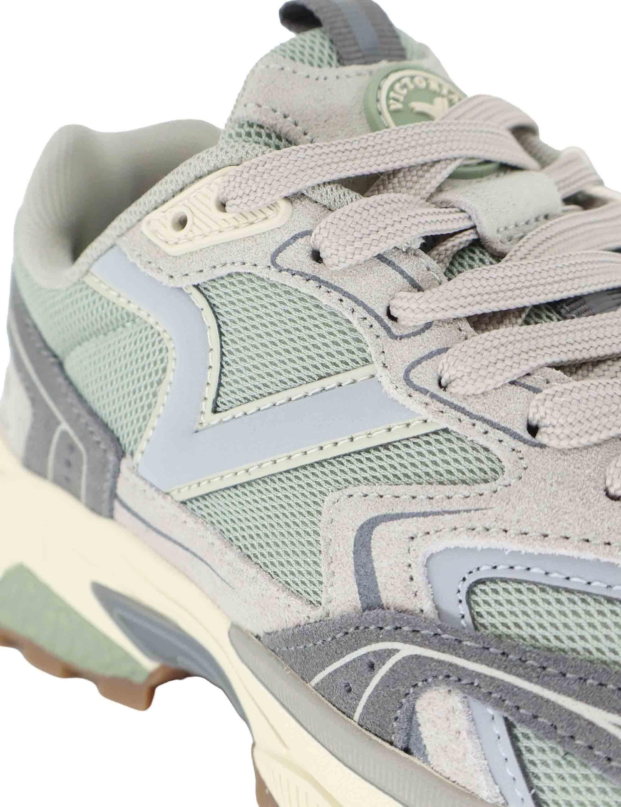 Sneakers donna in tessuto e pelle grigio 8809103 Jade Victoria 