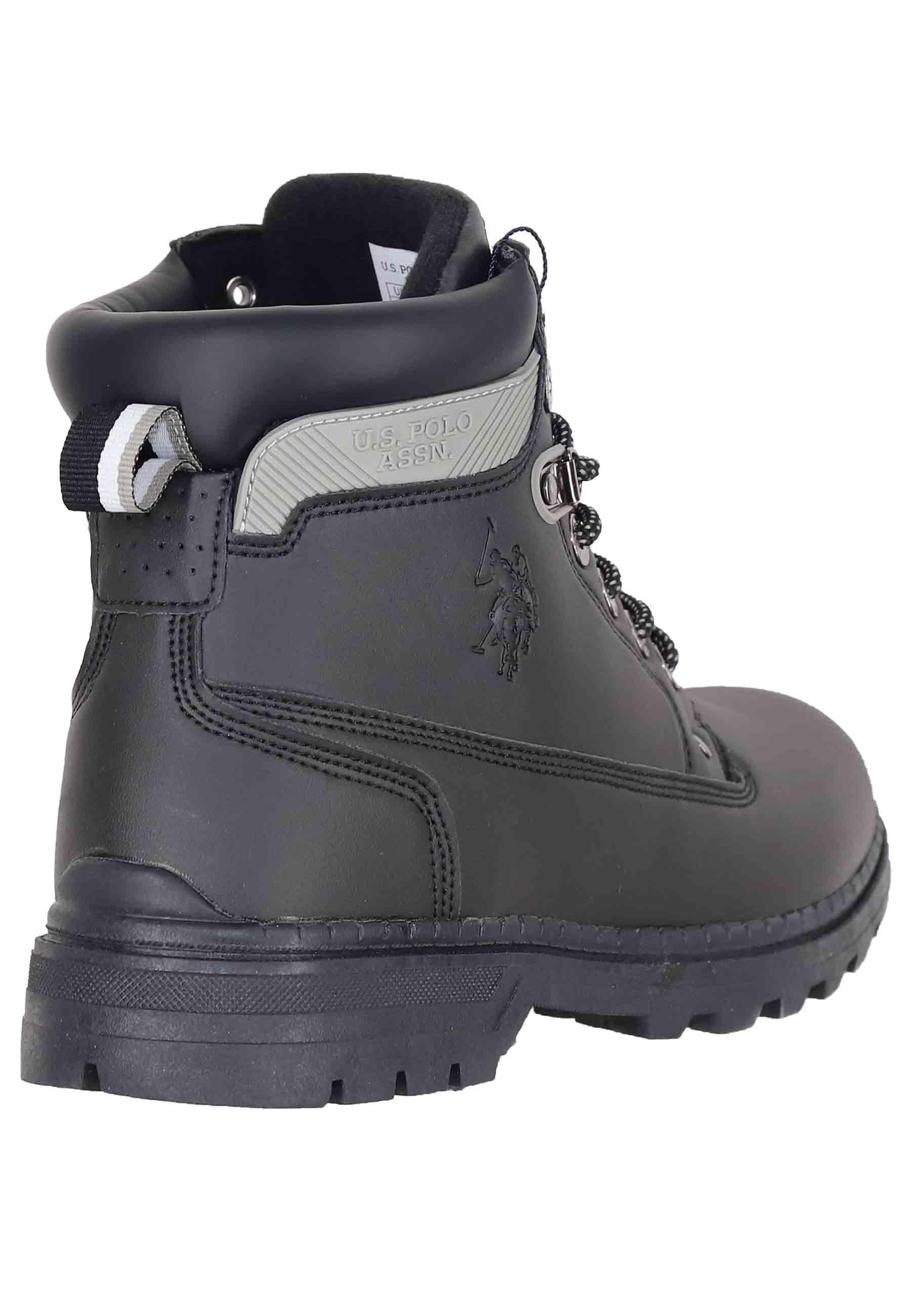 Stivaletti anfibi uomo in eco pelle nero con suola carrarmato ZIGGY002A BLK U.S. Polo Assn. 