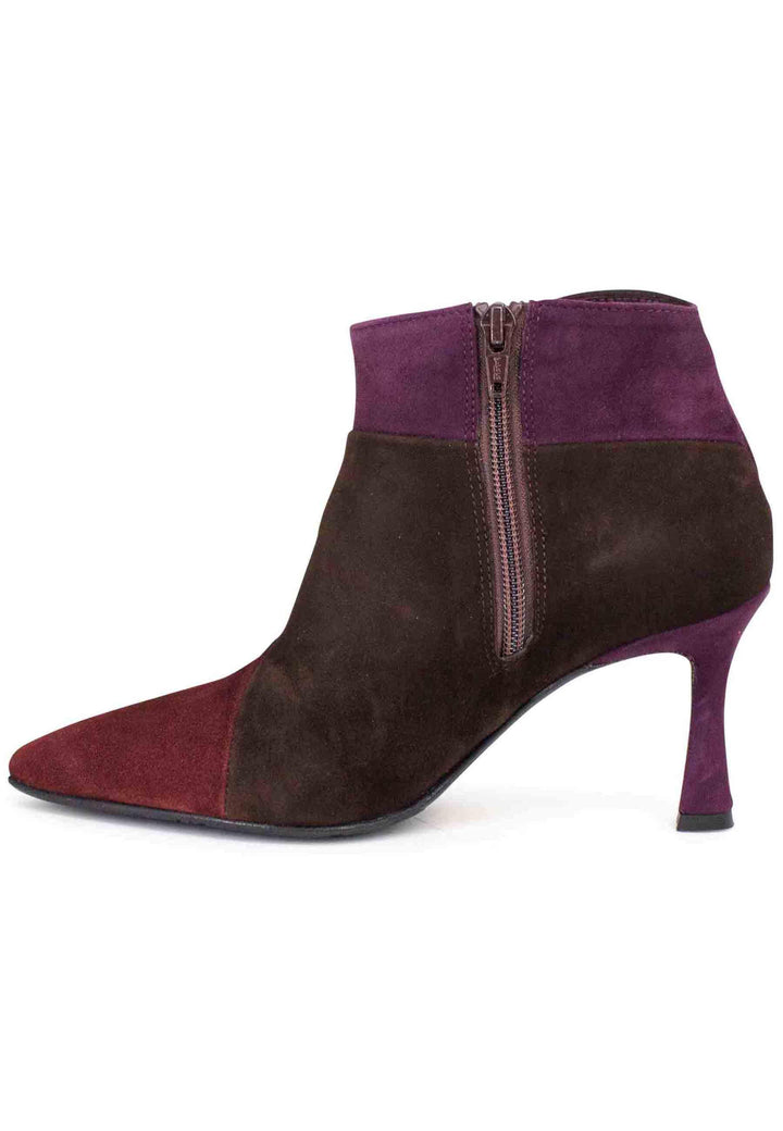 Stivaletti donna in camoscio marrone con tacco alto TR1672/RT 6 L'Arianna 