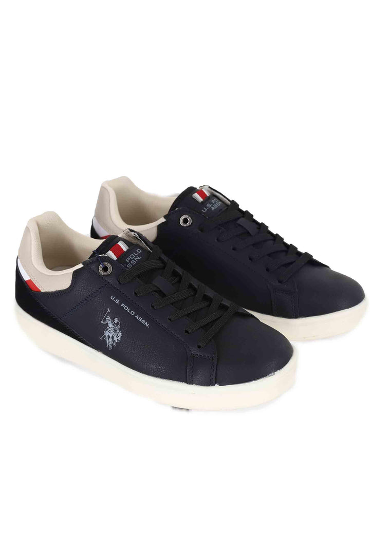 Sneakers uomo in eco pelle nero ROKKO001B BLK-WHI01 U.S. Polo Assn. 
