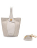 Ester women's bags in beige fabric and leather