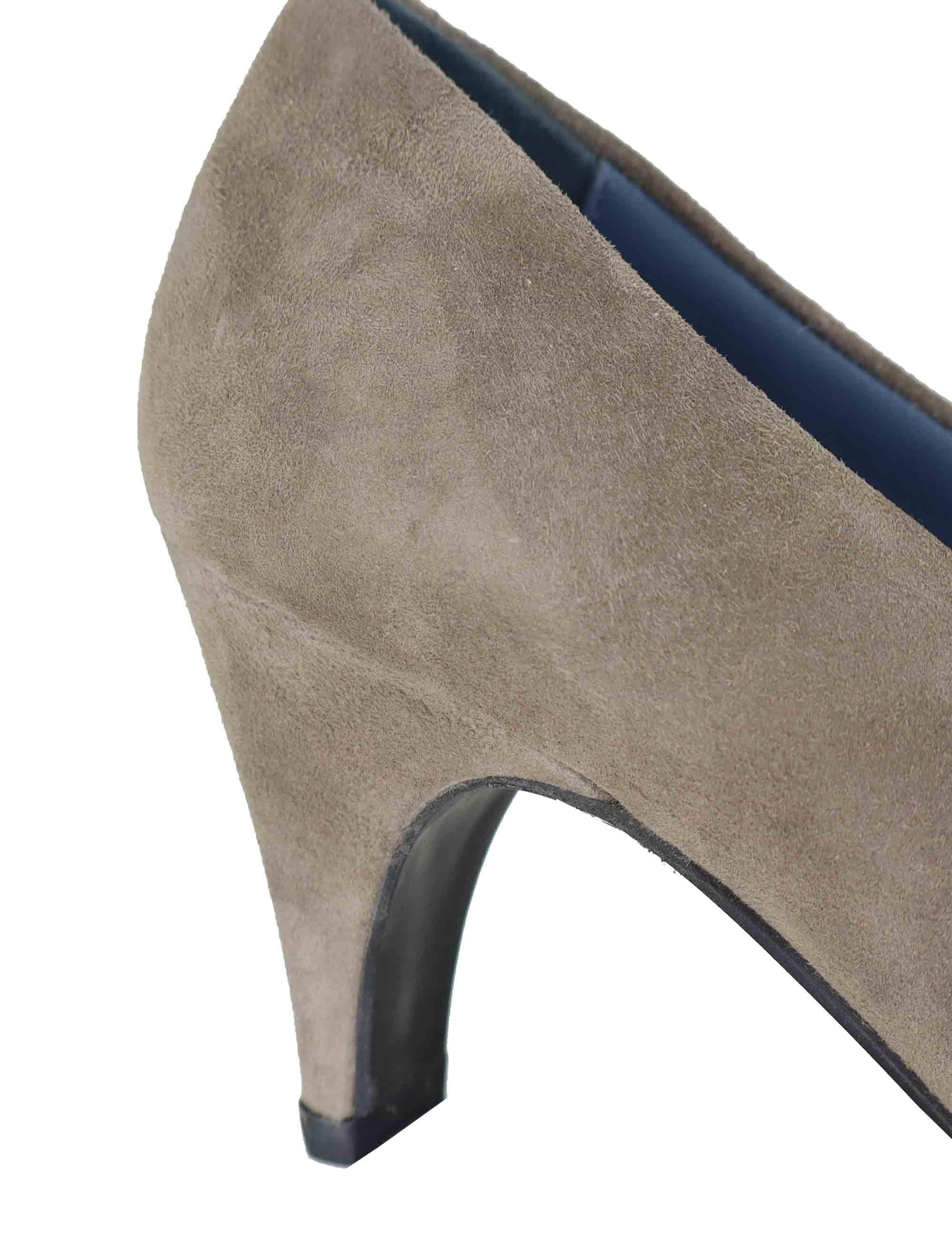 Decollete donna in camoscio taupe tacco alto SP2055 032 Spatarella 