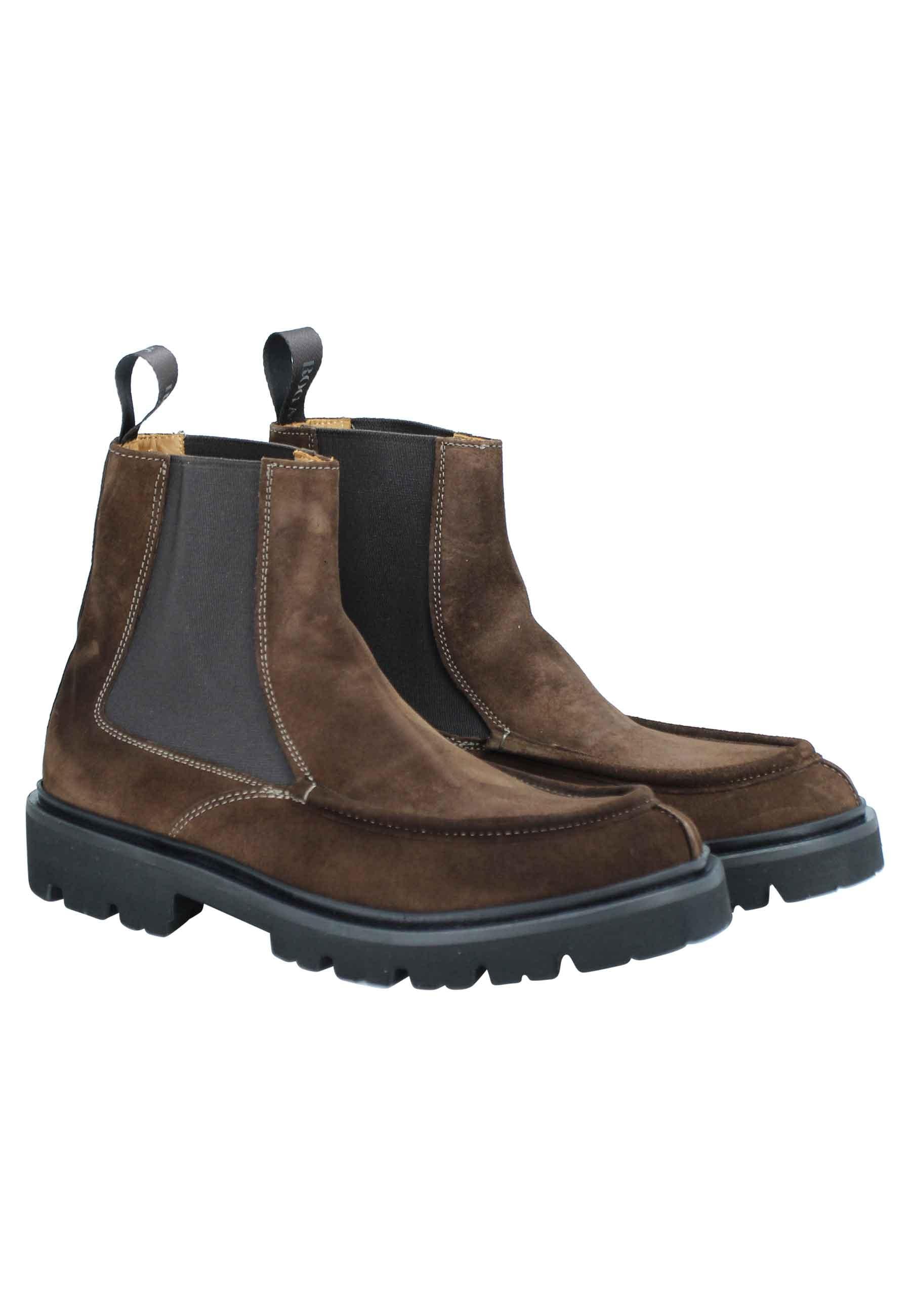 Stivaletti beatles uomo in camoscio testa di moro con vaschetta cucita MUND 31 013 Rogal's 