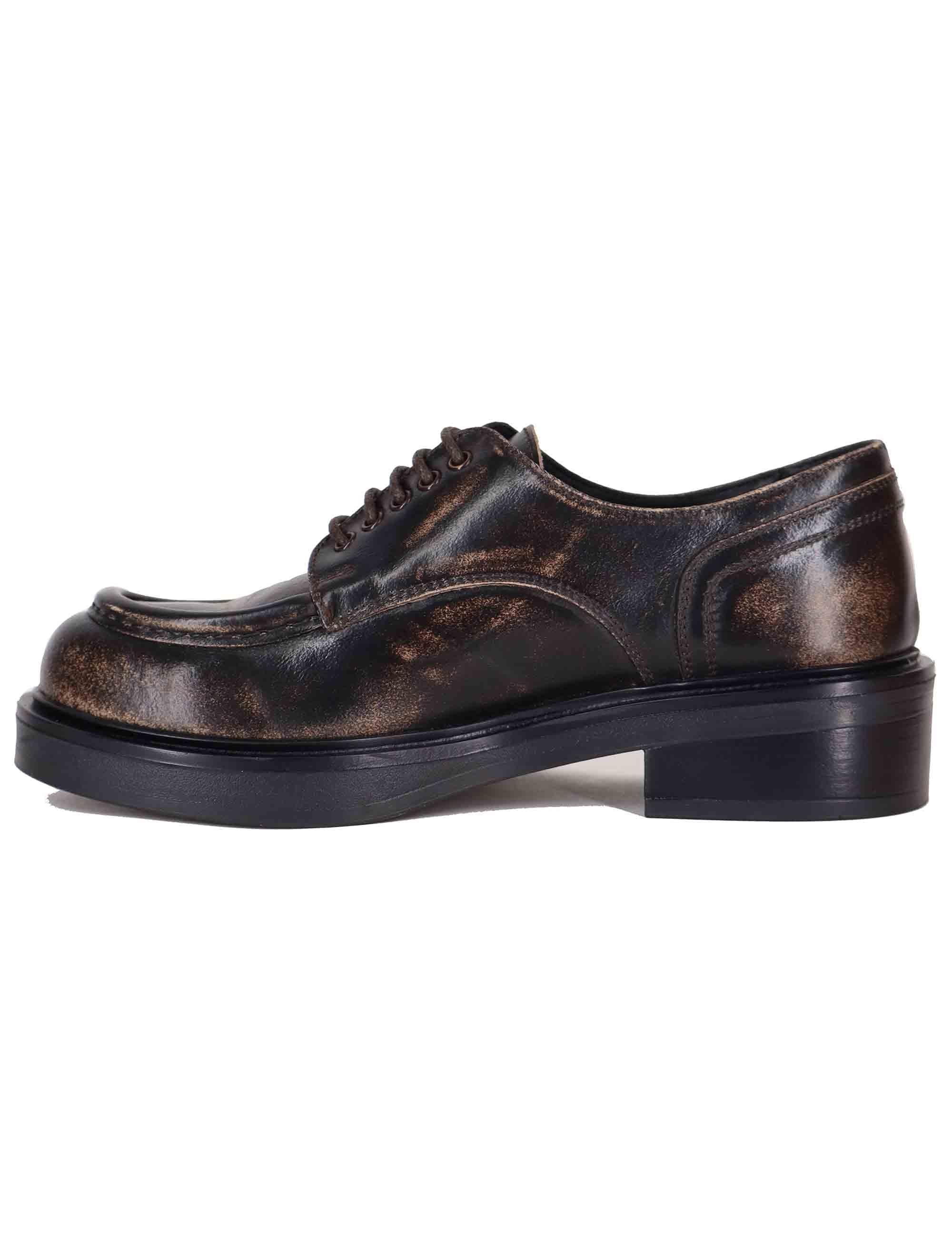 Stringate donna in pelle vintage marrone SPA7500 014 Spatarella 