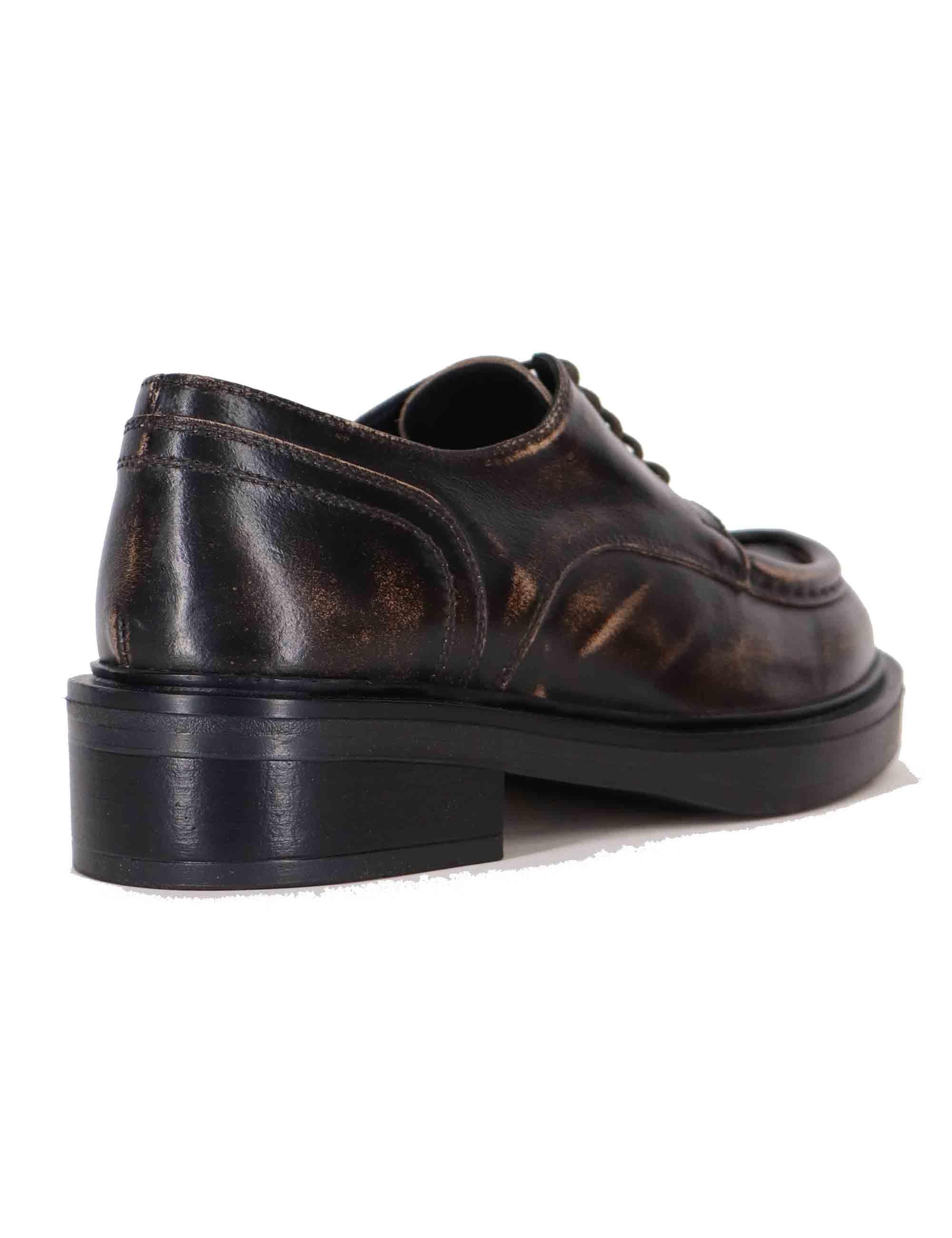Stringate donna in pelle vintage marrone SPA7500 014 Spatarella 