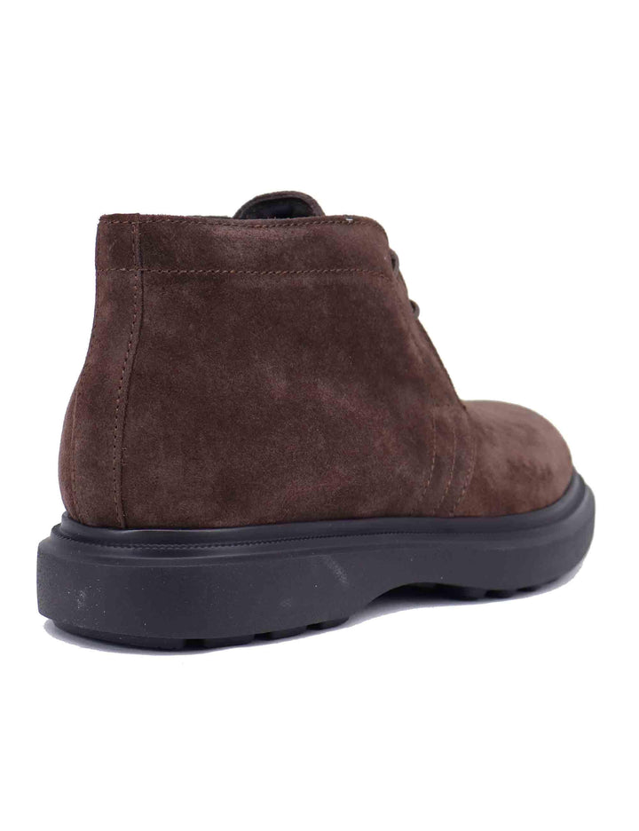 Stivaletti stringati uomo in camoscio marrone SPDK06 014 Spatarella 