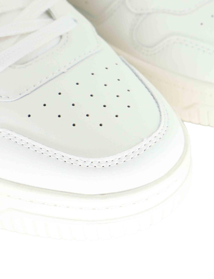 Sneakers uomo in pelle bianca con riporti in contrasto e logo laterale ANDREW009 848 Lyle & Scott 
