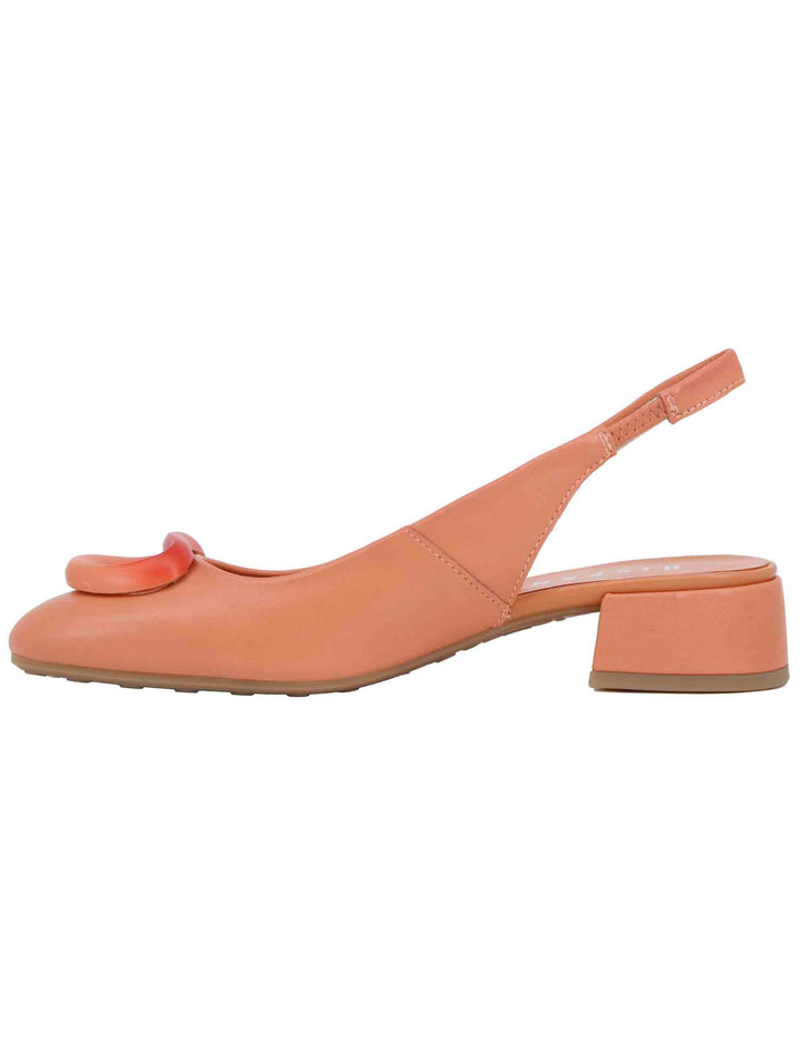 Slingback donna in pelle corallo con tacco basso HV253993 C003 Hispanitas 