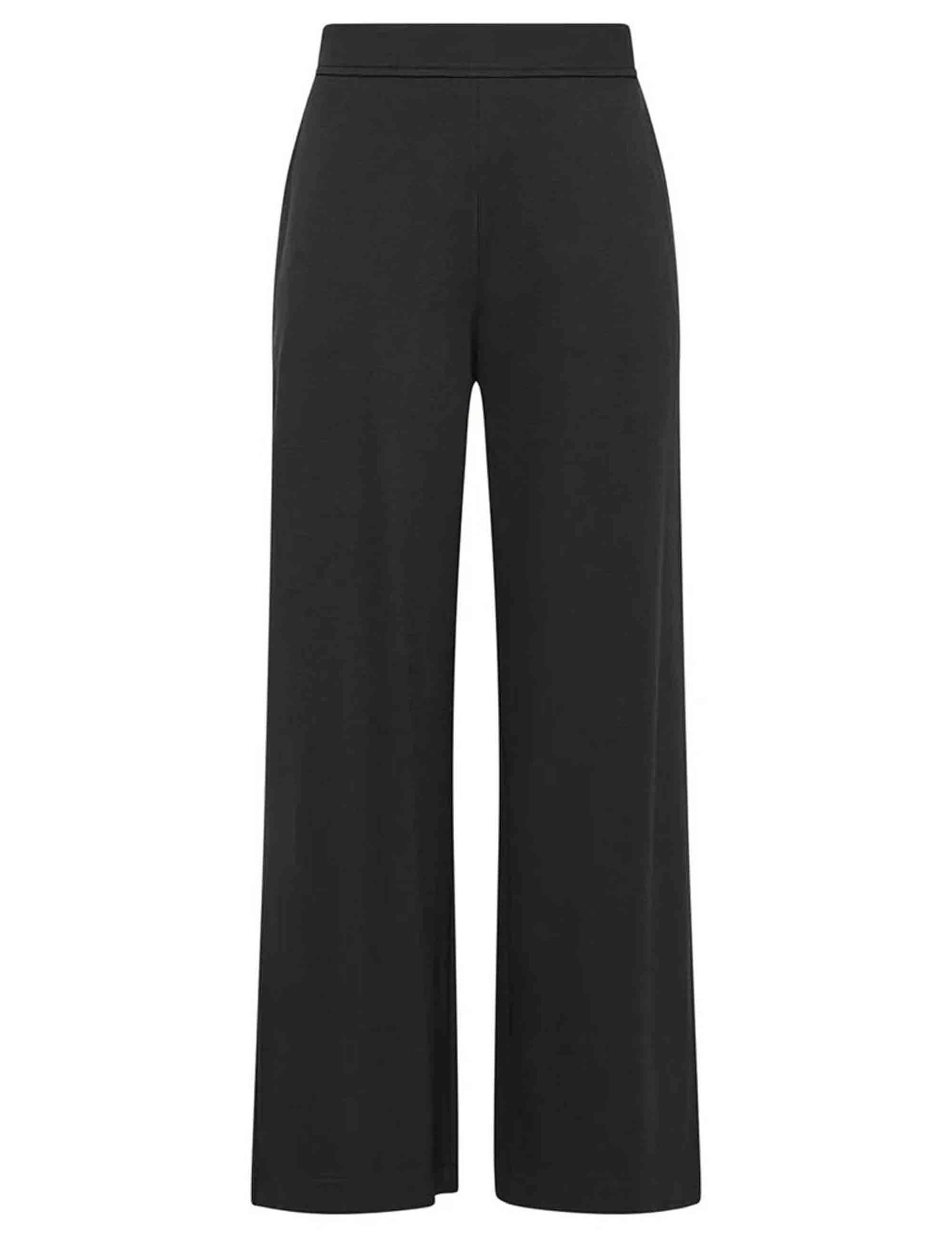 Pantaloni donna Milano Stitching in tessuto nero con gamba larga JH805350654 20000 Maliparmi 