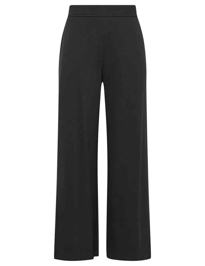 Pantaloni donna Milano Stitching in tessuto nero con gamba larga JH805350654 20000 Maliparmi 